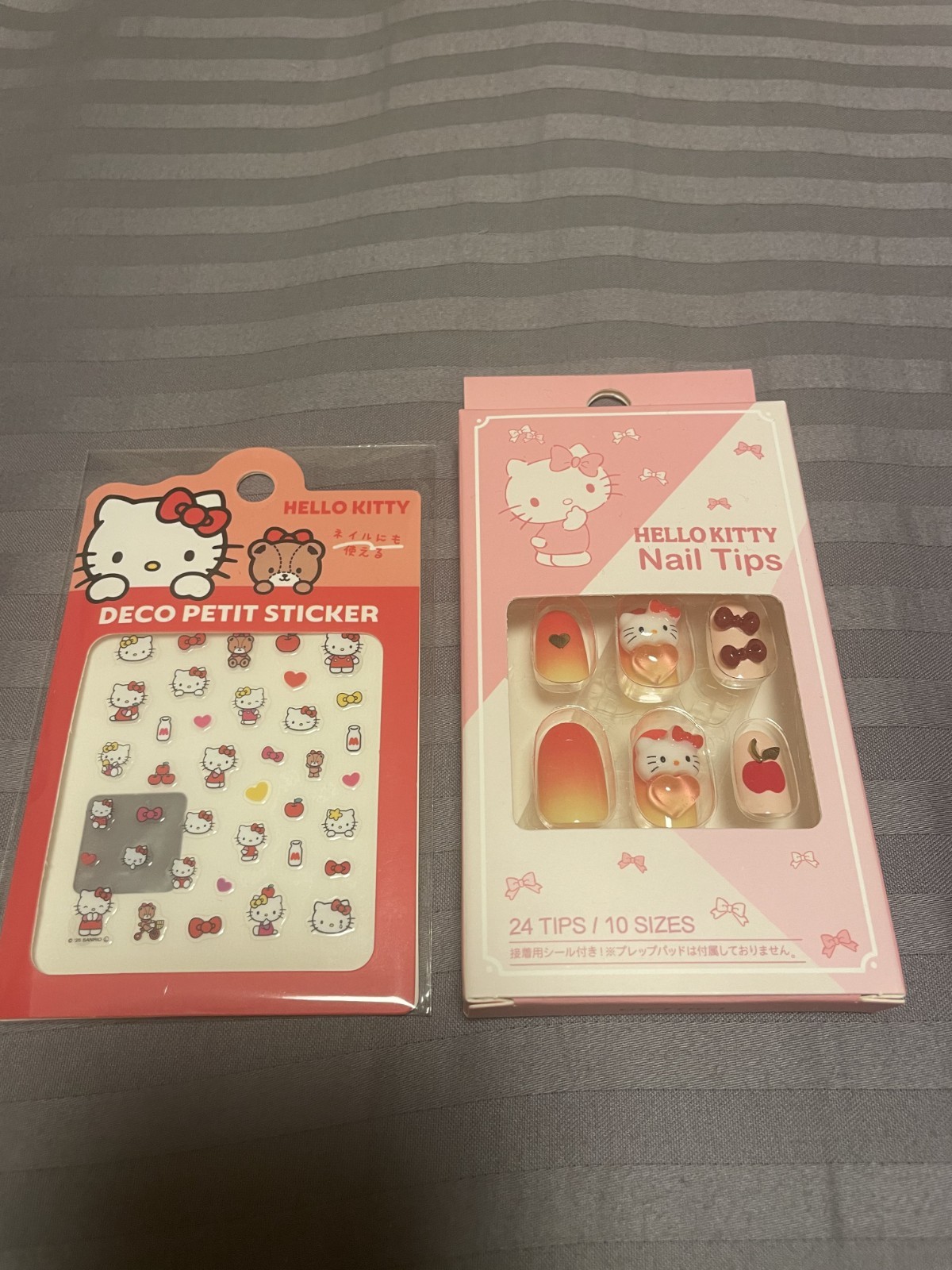 Hello Kitty Nail Art Set 2pc Nail Tips & Sticker Sanrio Japan Official Exclusive