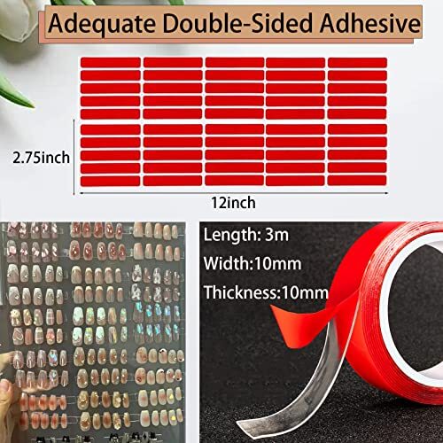 Large Press On Nail Organizer Press On Nails Display Box-(12*9*0.8 inch)