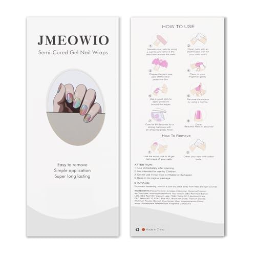 Gel Nail Stickers Cat Eyes Semi Cured Gel Nail Strips Wraps UV/LED Nails Art