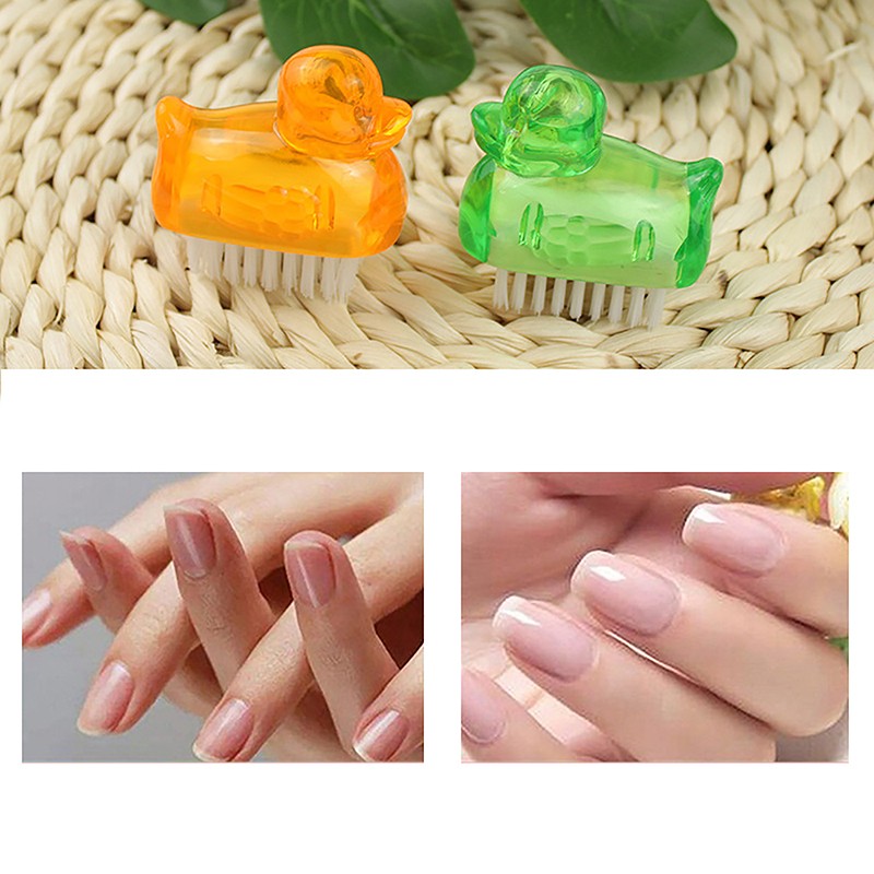 Duck Nail Art Trimming Brush Manicure Pedicure Files Cleaning Scrubbing Tool