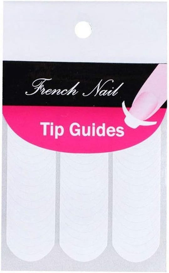 5 Packs 240Pcs French Manicure Nail Art Stickers Strips, White -Adhesive Nail…