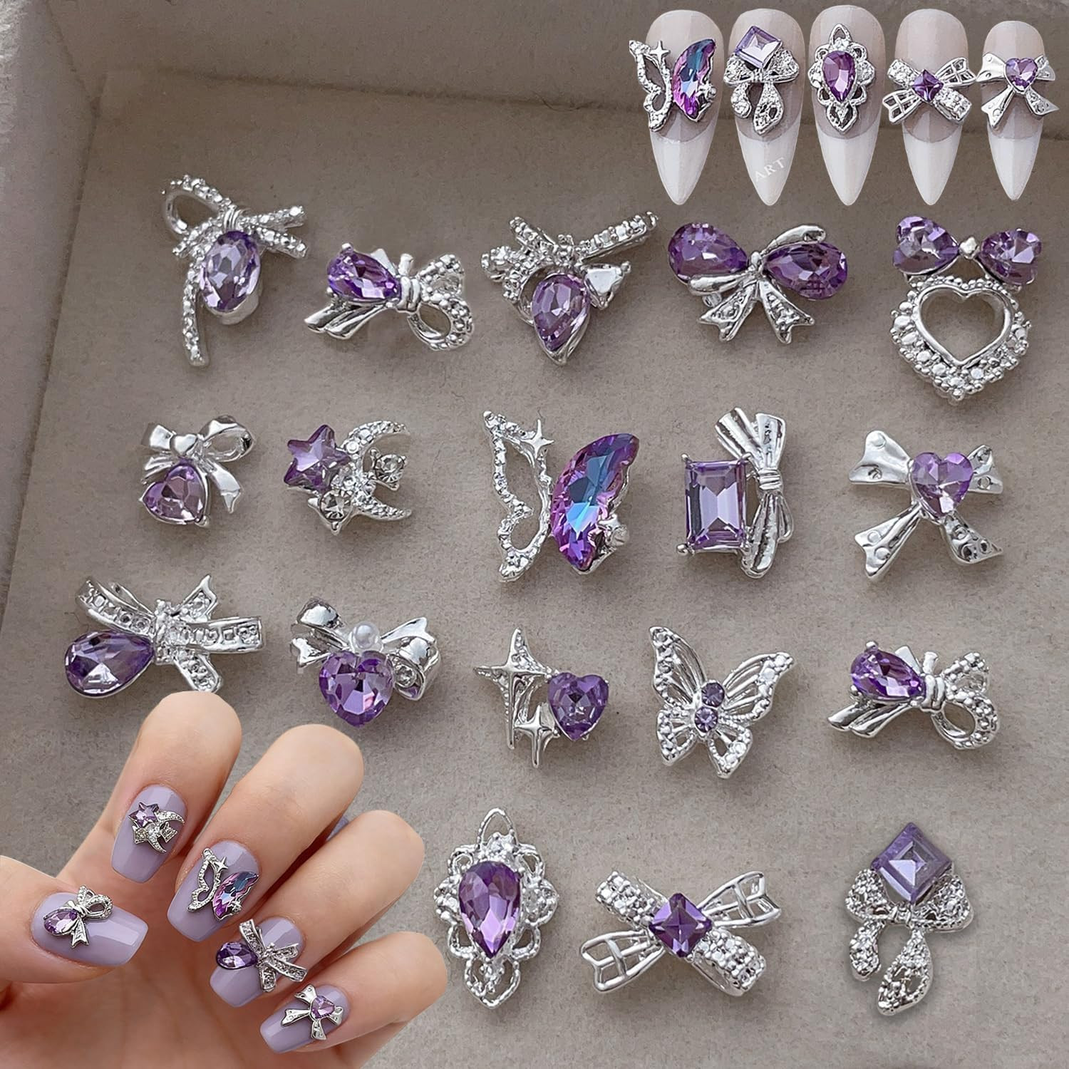 100Pcs Spring Resin Rose Nail Charms with Pearls Leaves 3D Floral Nail Art Charm