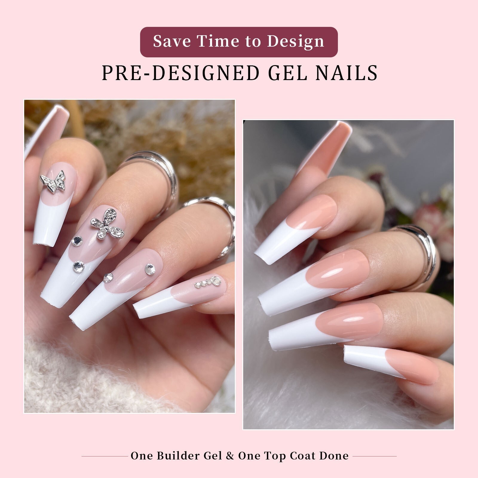 120pcs Soft Gel False Nail Tips French Shape Full Cover Press On Nails 12 Sizes