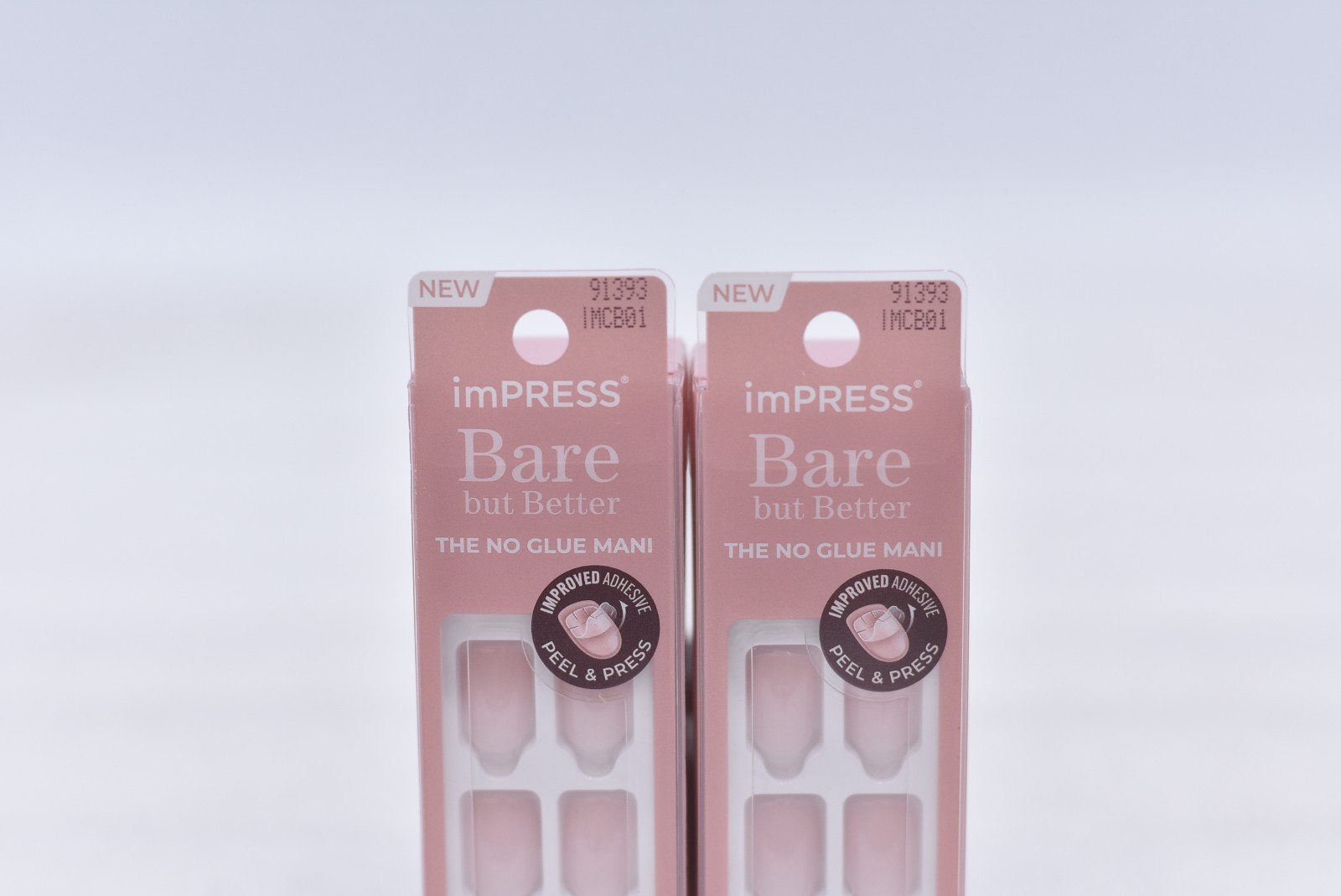 Lot of 2 Kiss Impress Bare but Better IMCB01 Short False Nails – 30 Nails
