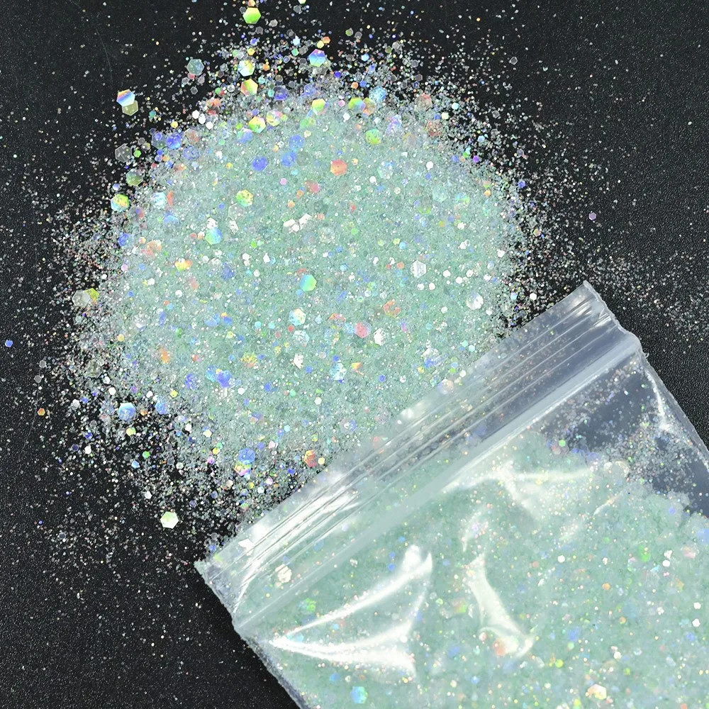 50grams Nail Diamond Glitter Sequins 21color White Symphony