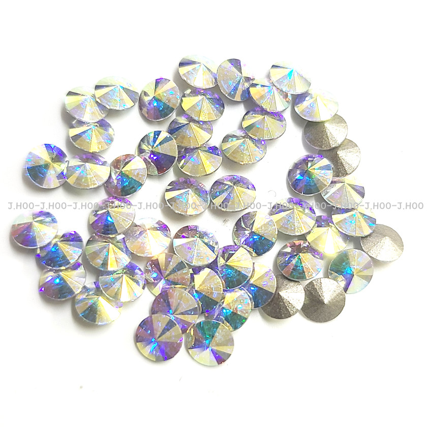 Swarovski 1122 Rivoli Round Stone SS47 10.7mm Pointed Back Crystal 2pcs