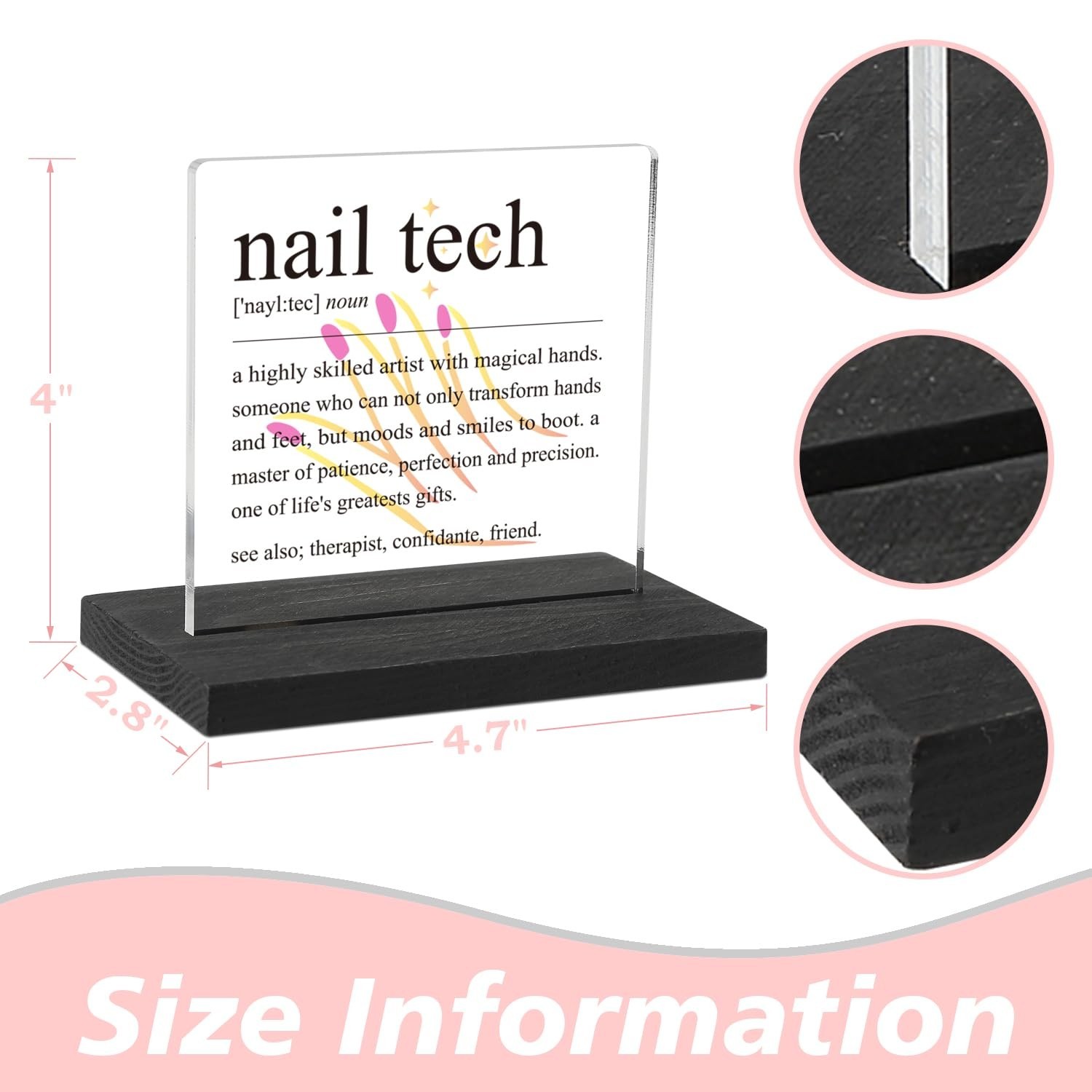 Nail Tech Gifts, Nail Technician Gifts for Women, Nail Salon Desk Decor, Beau…
