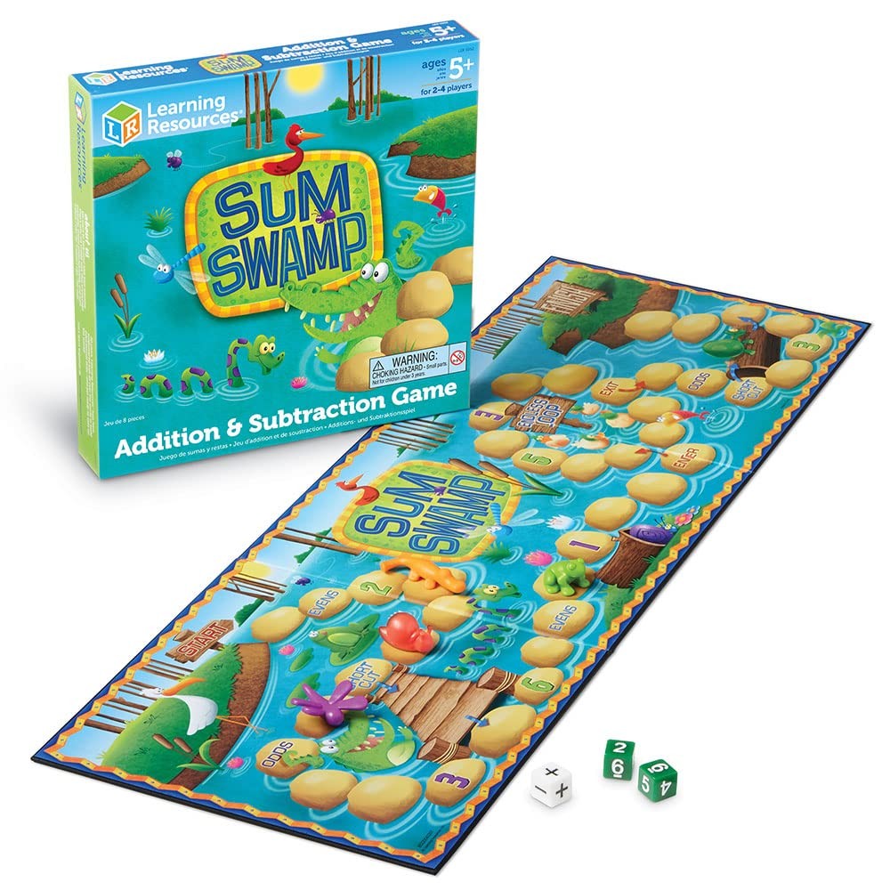Learning Resources Sum Swamp 10 inches X 10 X 1.5 inches, Multi-color