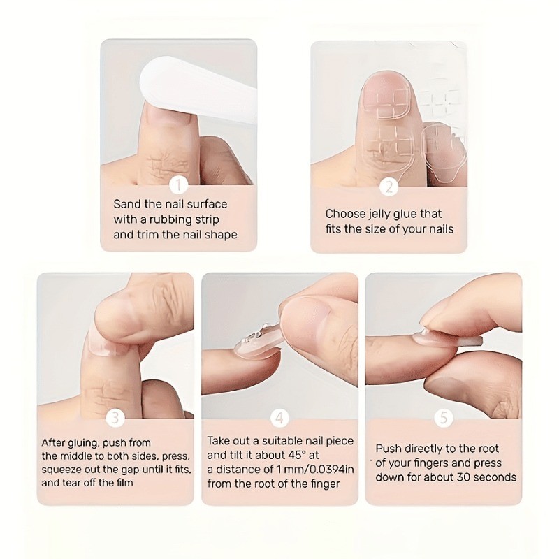 48 Jade Solid Fake Nails – Removable Nails, Suitable for Women and Girls