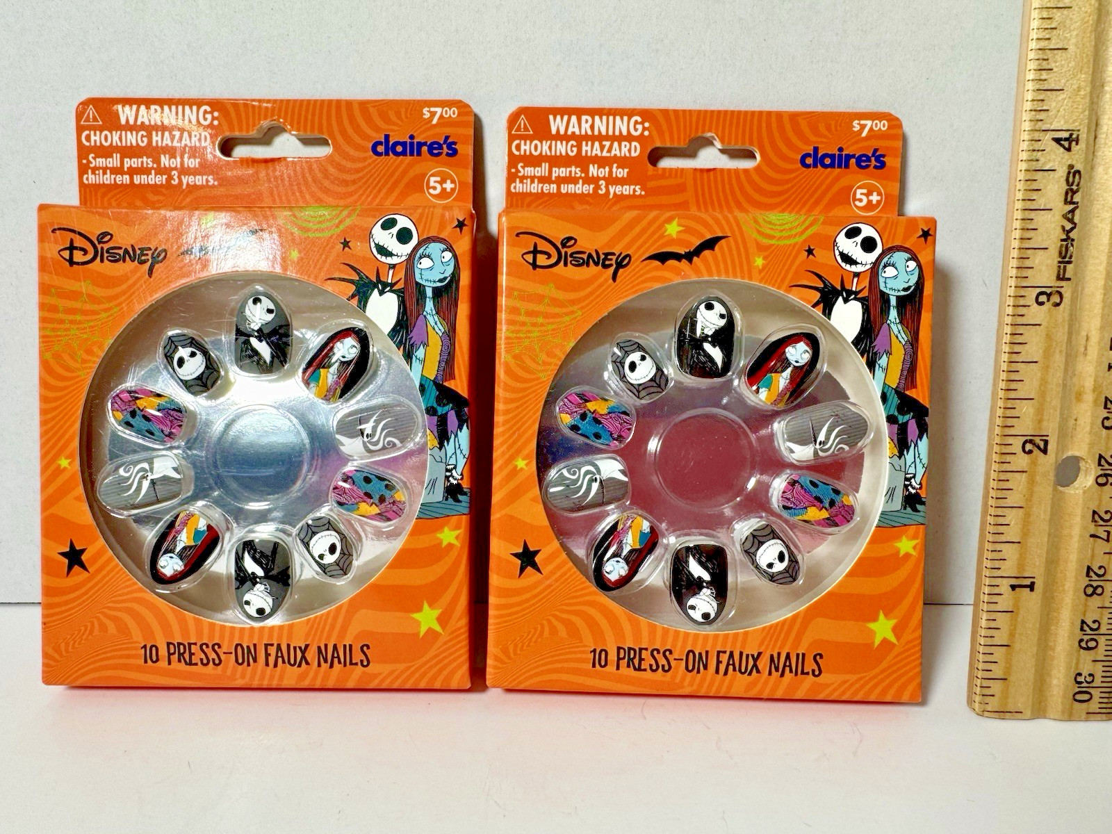 Claire’s Kids Disney Press-On Faux Nails Nightmare Before Christmas Jack Sally