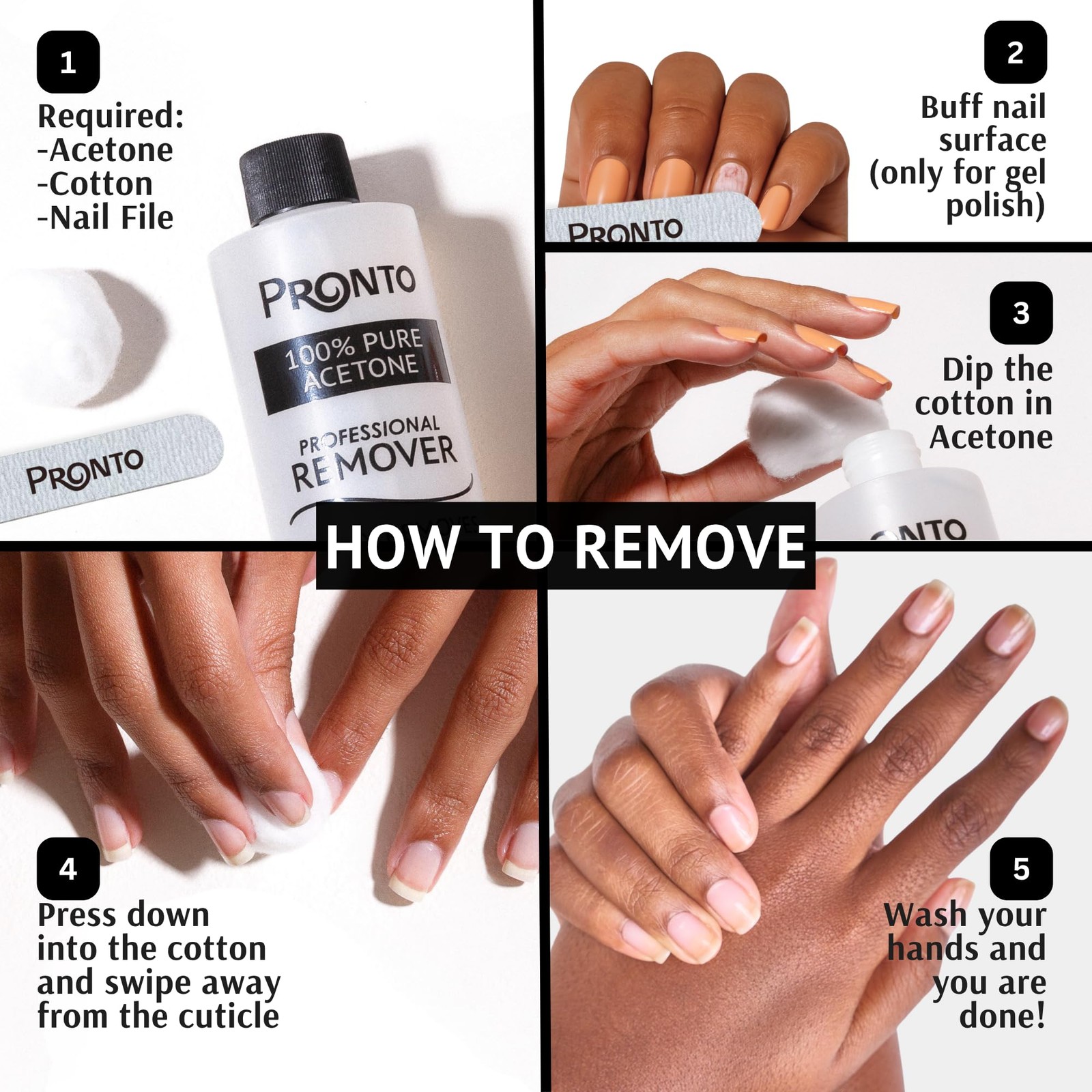 Pronto 100% Acetone Gel Nail Polish 8 Fl Oz (Pack of 1) – Signature,