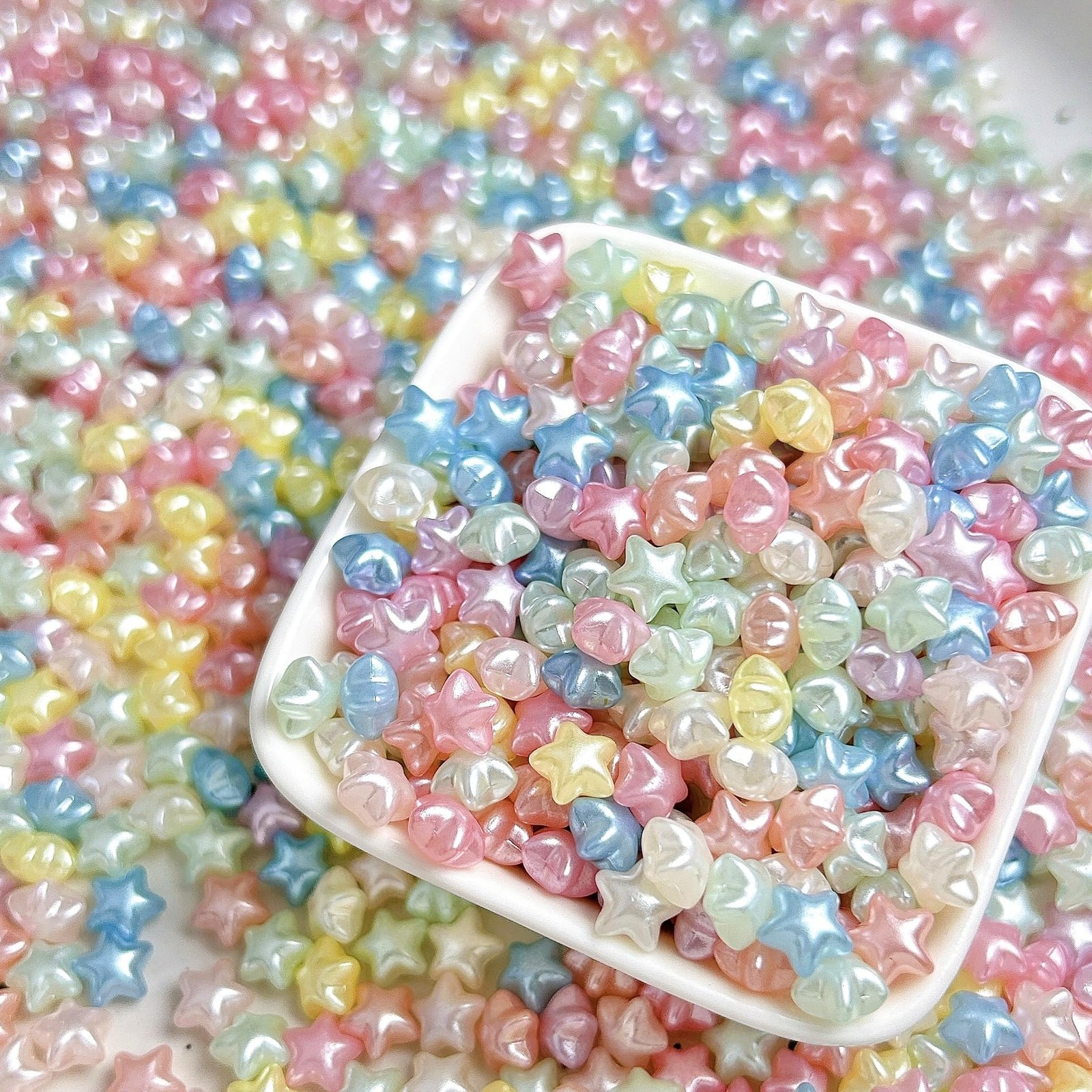 Tephrent Orange 3D Crystal Star Nail Charms