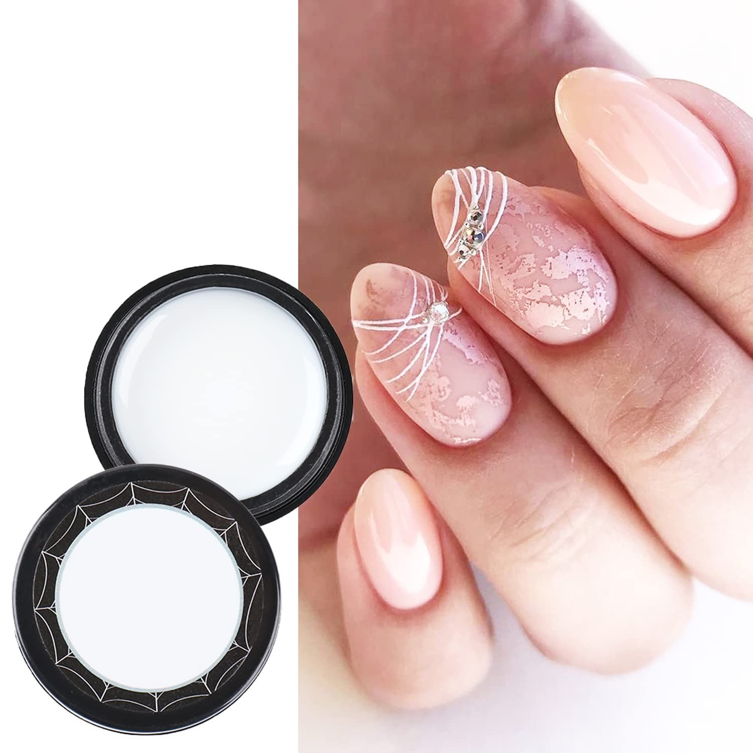 Luxurious White Gel Nail Painter for Stunning DIY Art – Long-Lasting Finish