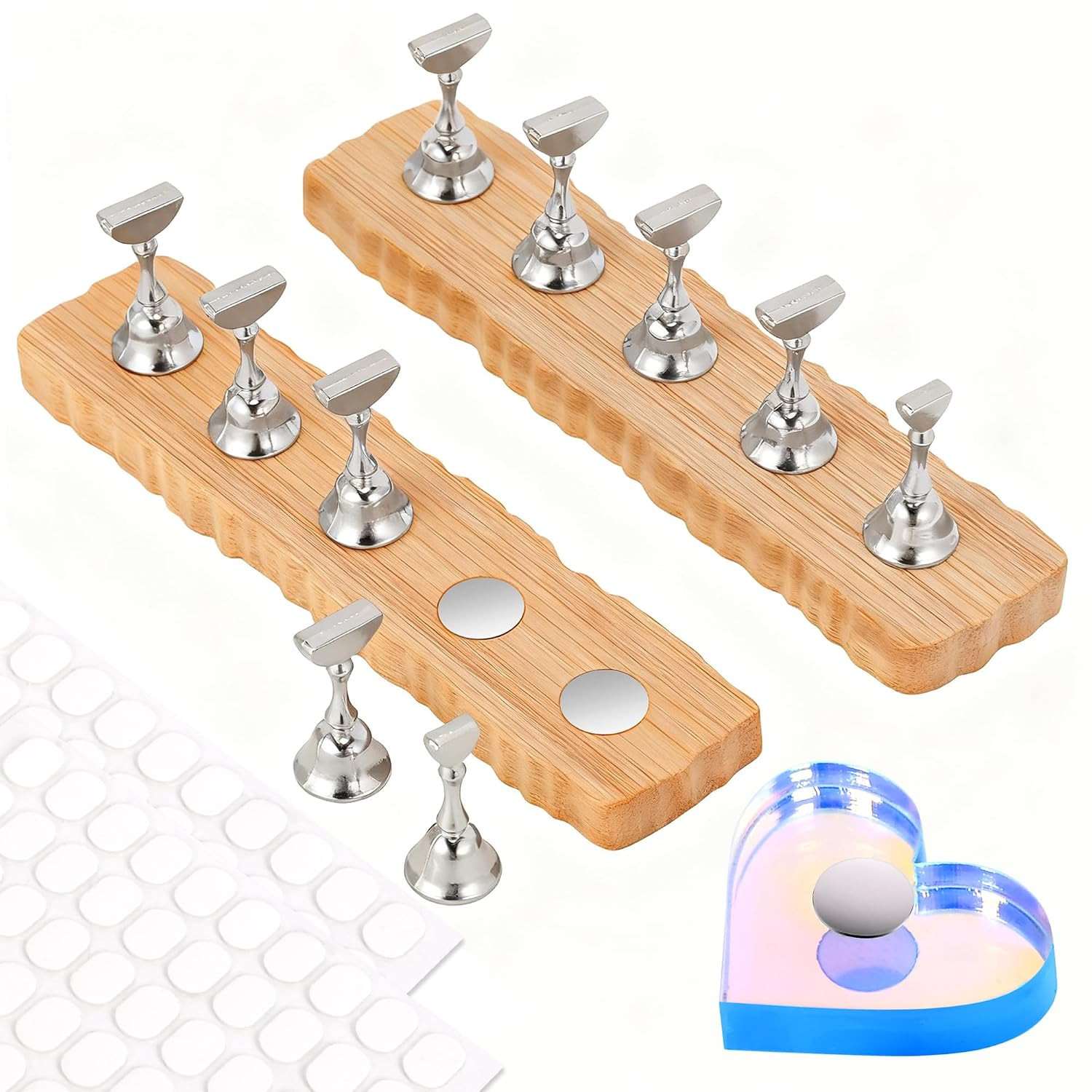 Nail Stand for Press Ons, Magnetic Fake Nail Holder for Painting Nails,Nail Stan