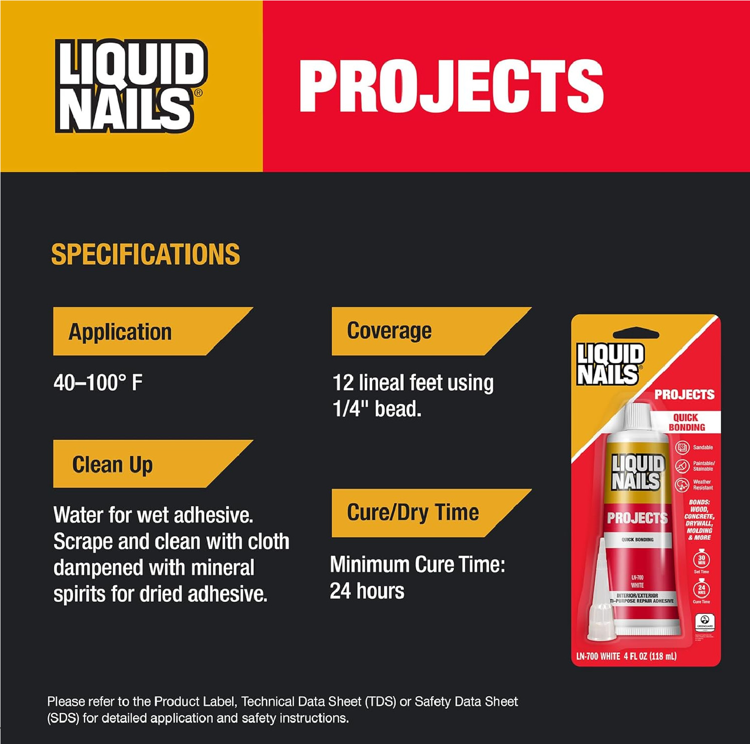 Liquid Nails LN-700 4-Ounce Small Projects and Repairs Adhesive