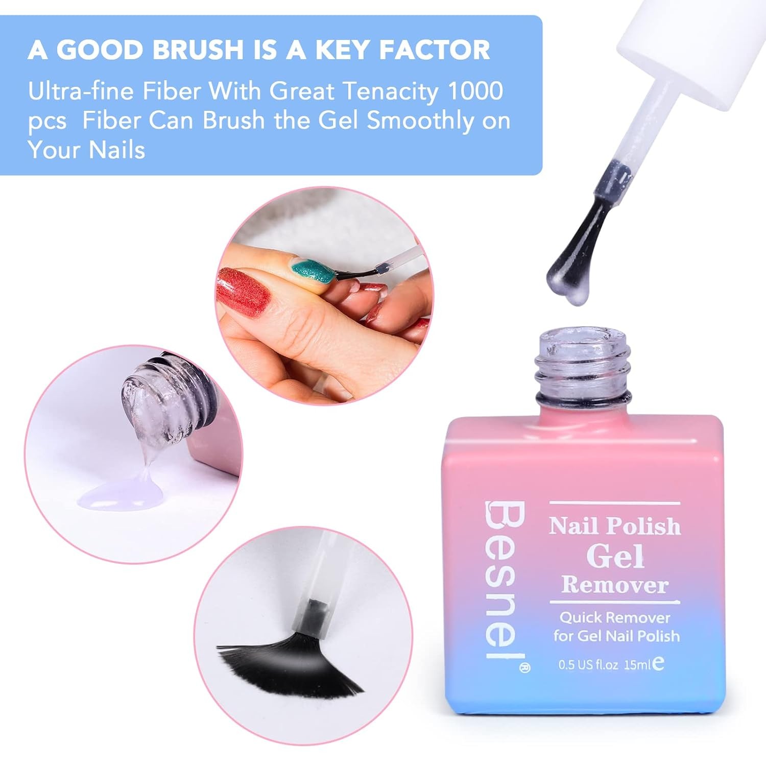 Gel Nail Polish Remover 5 Pack Professional 7 Piece Set
