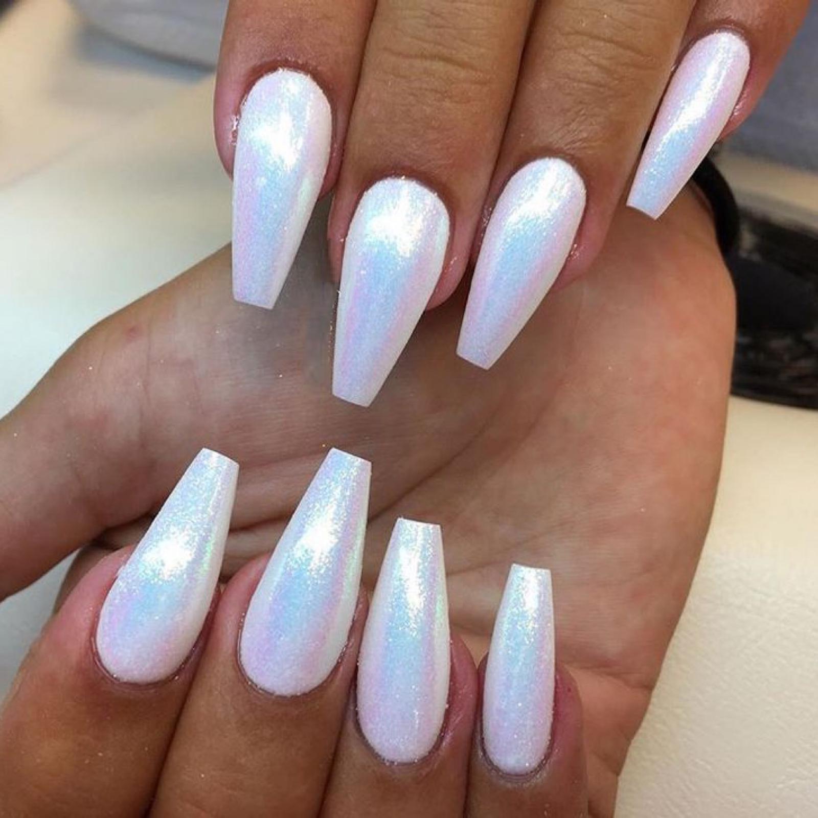 MERMAID EFFECT GLITTER NAIL ART POWDER DUST PIGMENT GLIMMER Iridescent DUO TONE