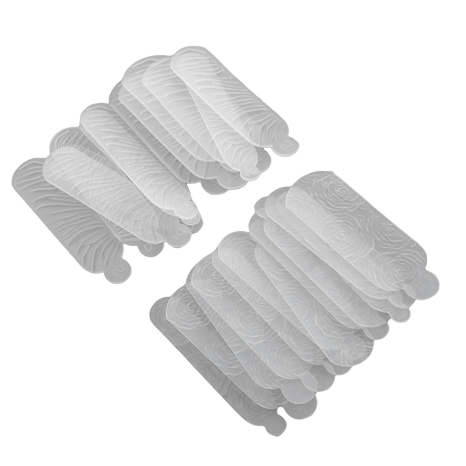 1-24pcs 3D Nail Art Silicone Mold Reusable Stereo Printing For DIY
