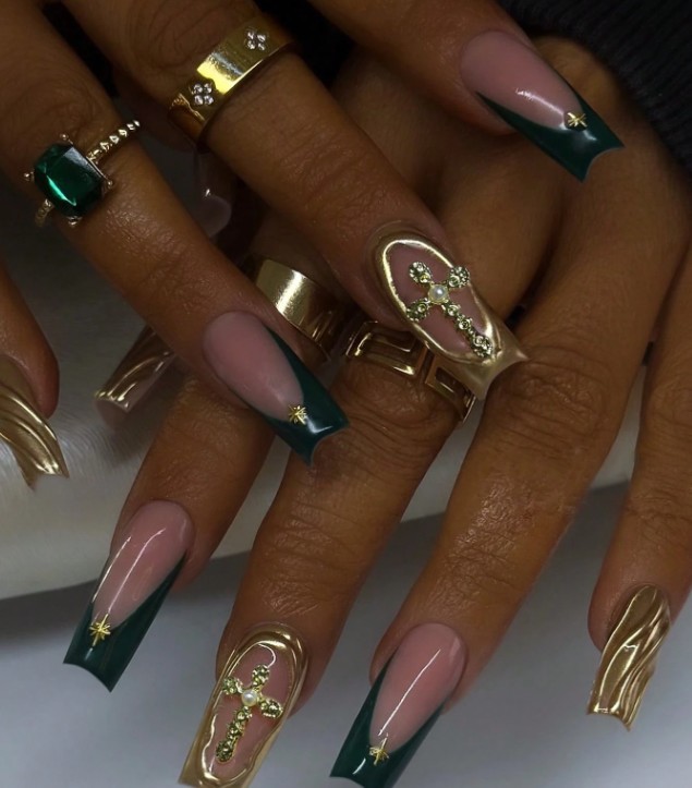 24pcs Acrylic Press On Nails Multiple Designs Fashion