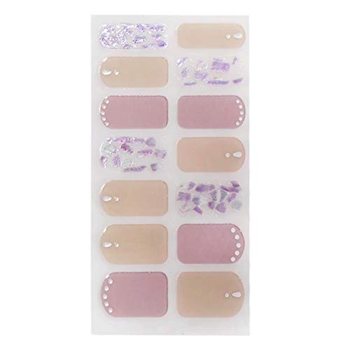 70 Pcs 5 Sheets Full Nail Wraps Pure Color Nail Polish Strips Stickers 13