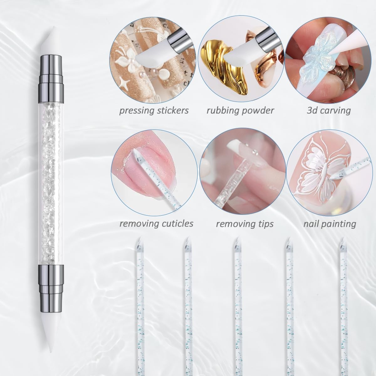 Fcozpjk 2PCS Clear 3D Sculpting Gel Kit – 0.04 Fl Oz (Pack of 8),