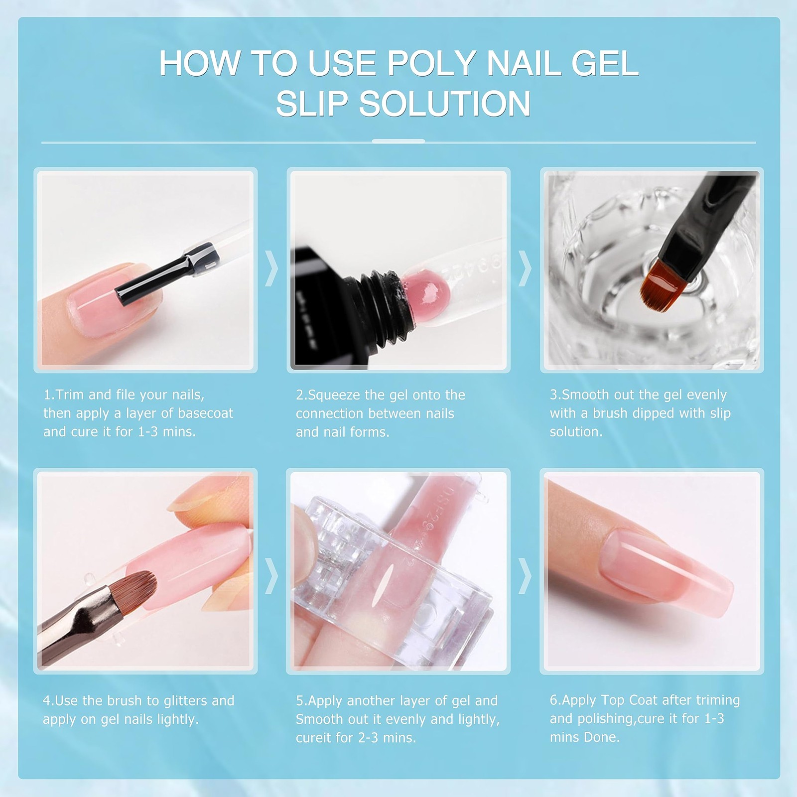 Nail Slip Solution 2.7 fl.oz for Poly Nail Gel Kit Professional Nail Extensio…