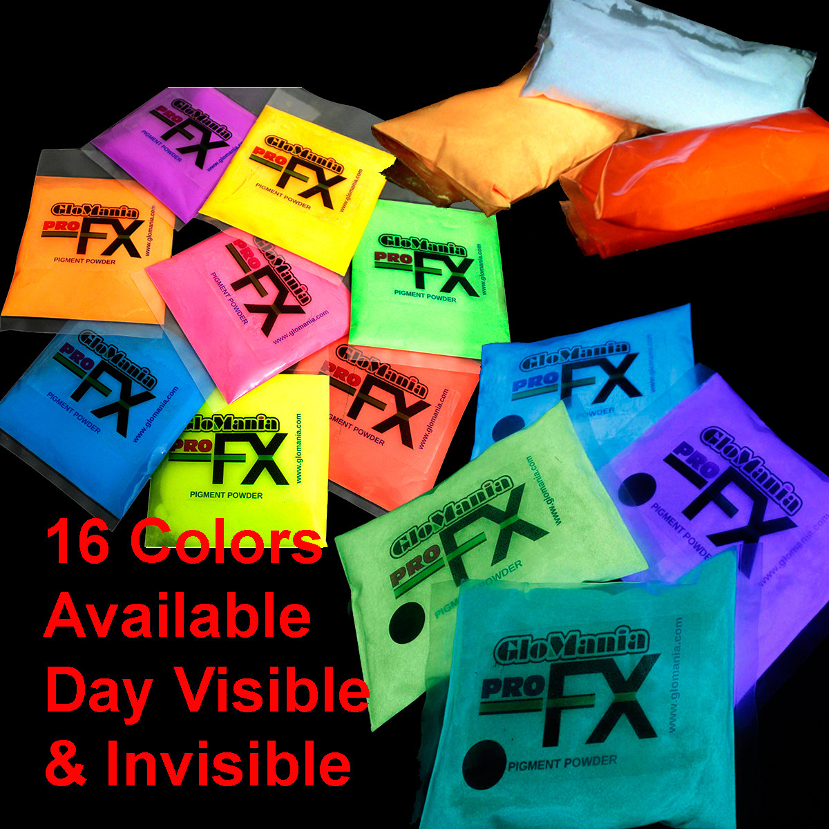 GLOW IN THE DARK Powder Pigment Resin Slime Artwork Nails Table Tops