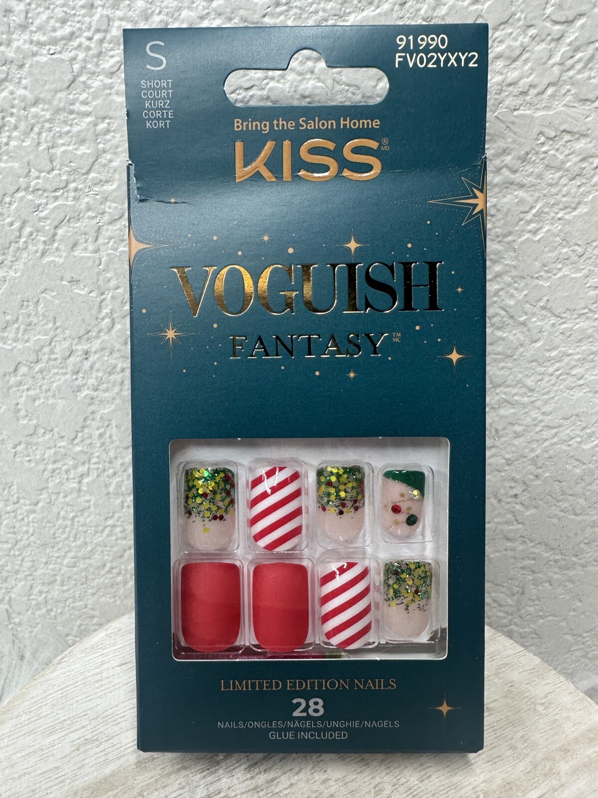 Kiss Voguish Fantasy Glitter Christmas Reindeer Med 91181 NEW FAST SHIPPER