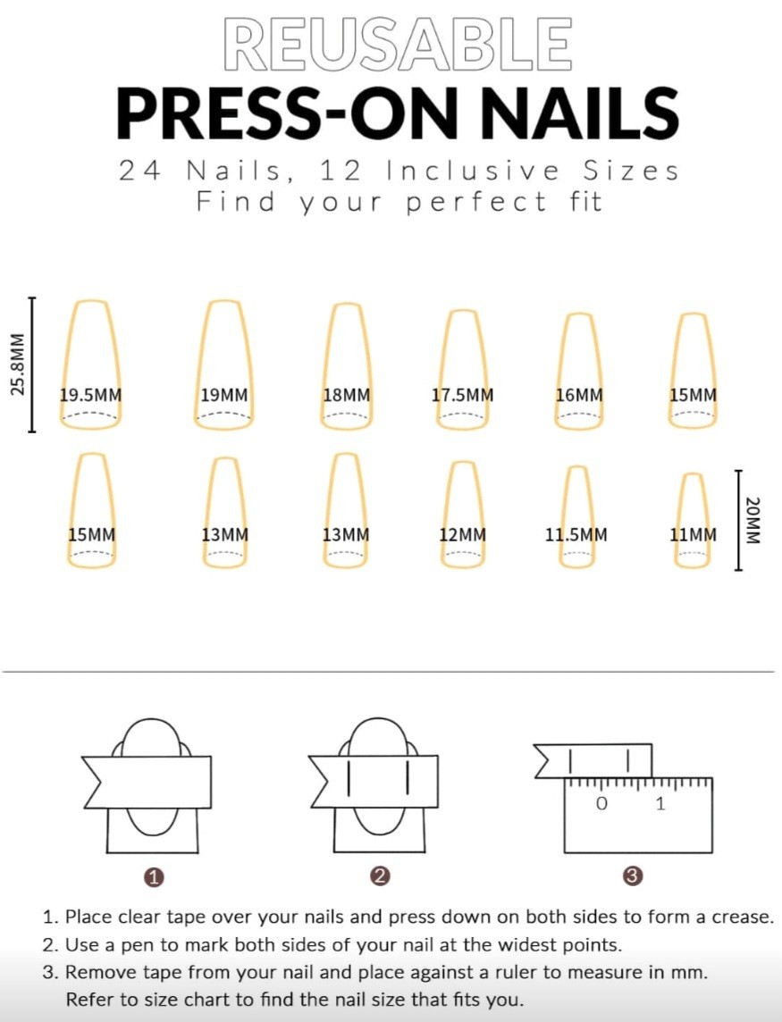 Press-On Nails Blue Gradient Tip Pink Purple Long – Coffin Shaped *Not BLACK*