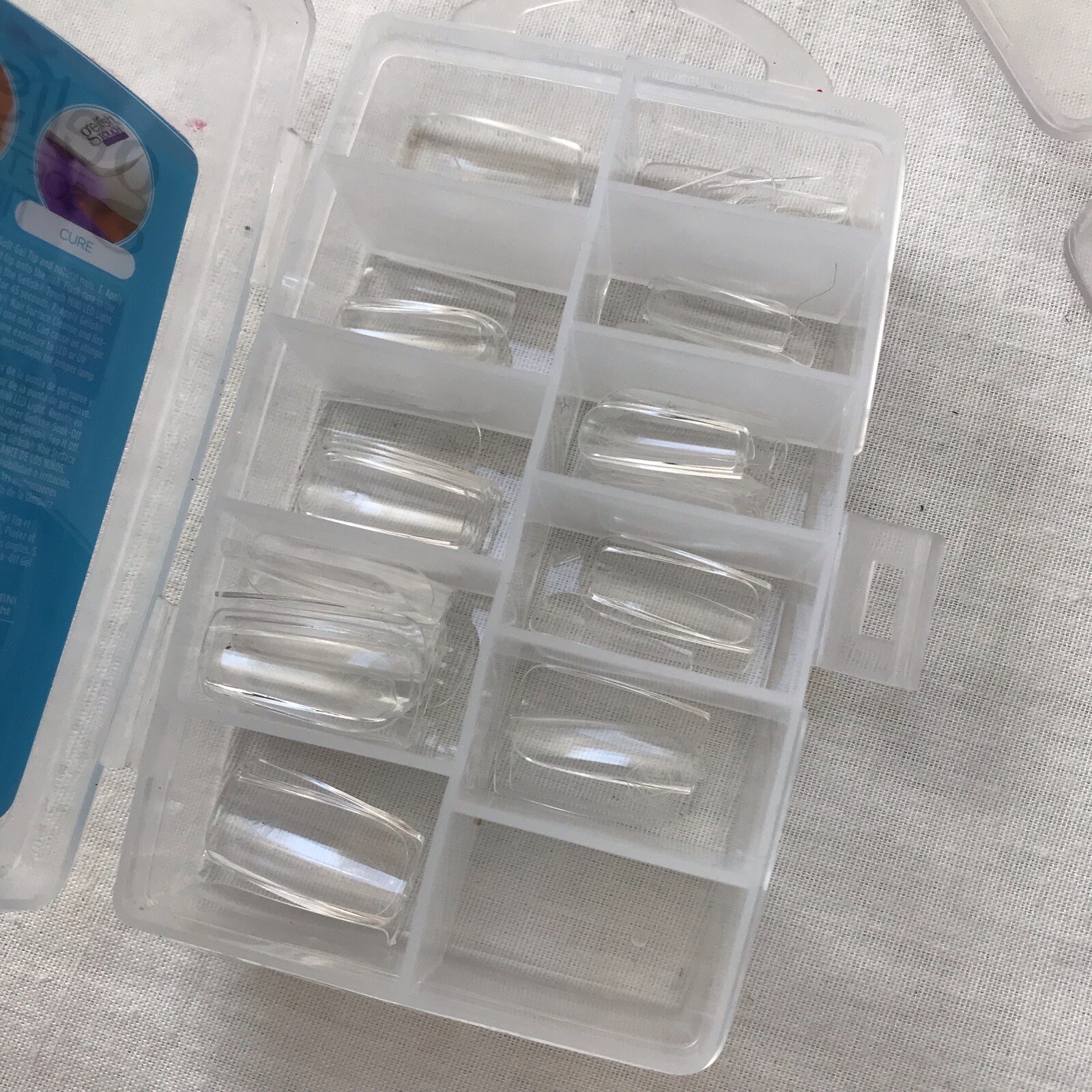 Lot Clear And Solid Color PRE DESIGNED NAIL TIPS Square Gel X False Acrylic