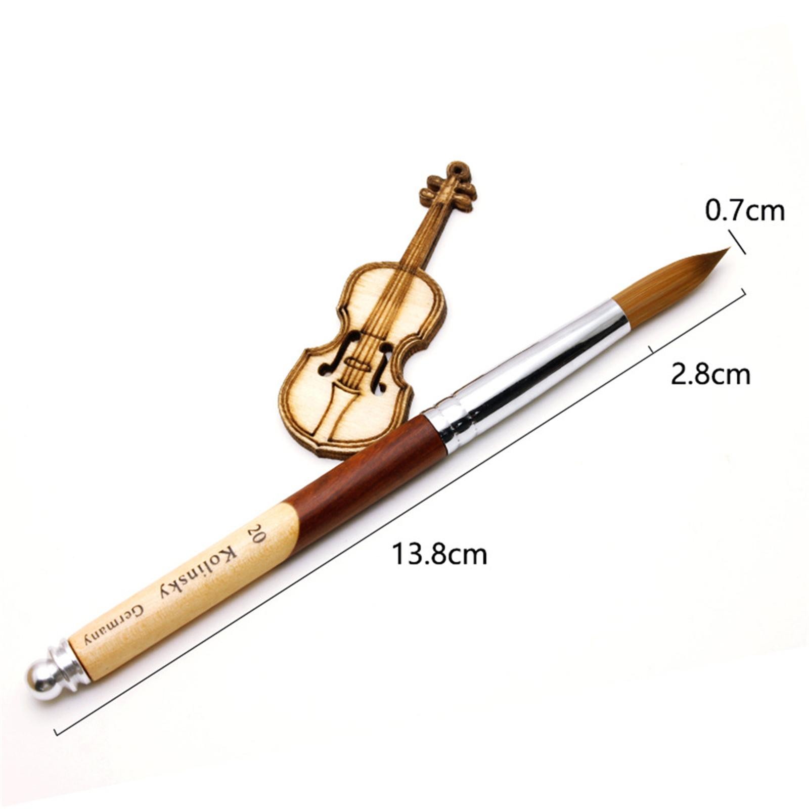 Wood Handle Nail Kolinsky+Nylon Mix Nail Brushes Sizes 8-24 Nail Art Brush A
