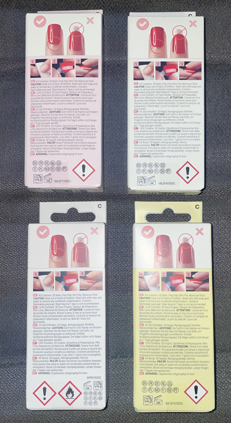 Kiss IMPRESS💅Lot Of 4 Boxes PRESS ON NAILS Limited Edition SUNKISSED PEACH&More