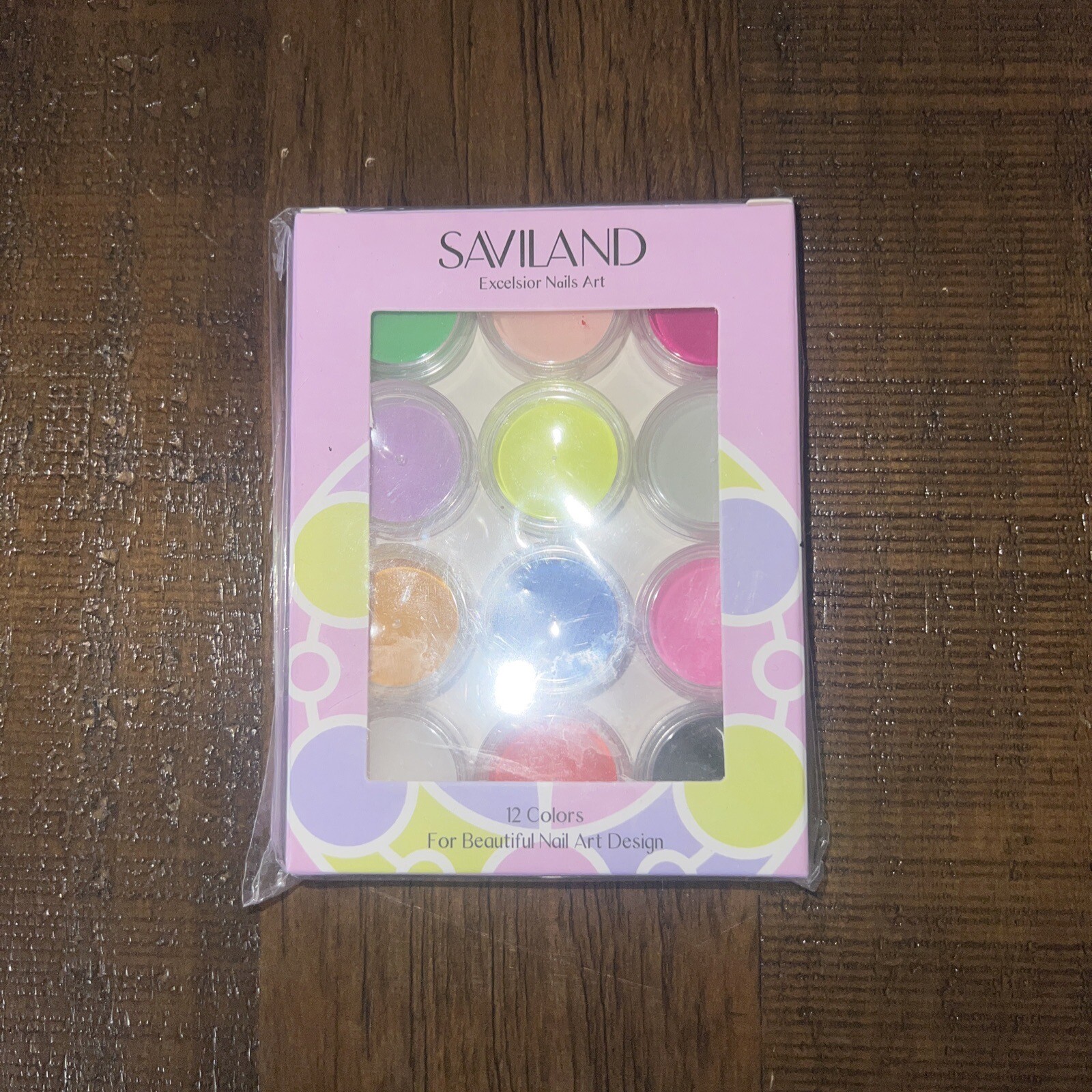 SAVILAND Excelsior Nail Art 12 Colors for Beautiful Nail Art Design New SEALED!