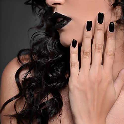 20 Sheets Black Full Nail Wraps for Women Girls – Self Adhesive KIT5 All Black