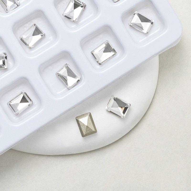 10x Irregular Shape Nail Charms Nail Rhinestones Clear Nail Crystal Gems Charms