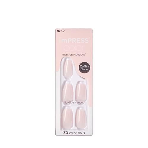KISS imPRESS Color Press-On Nails Polish-Free Manicure Set, ‘Serendipity’,