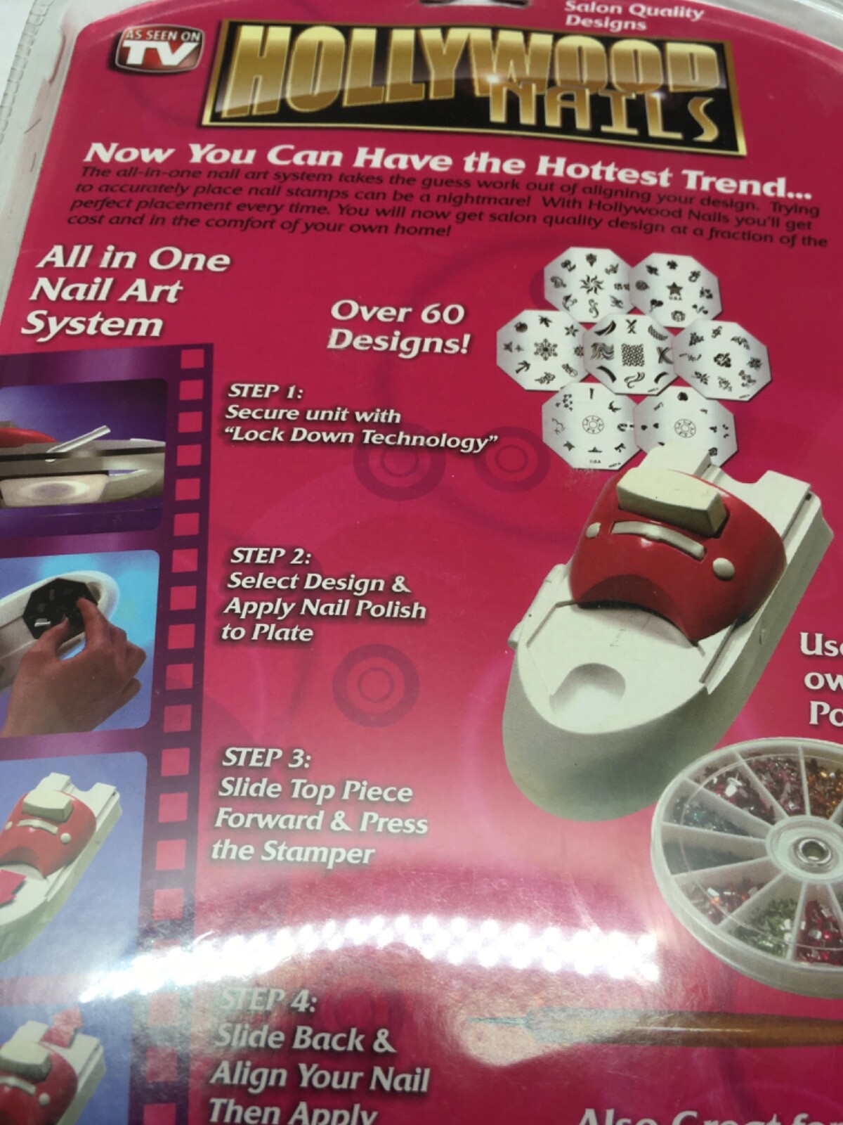 Hollywood Nails All In One Nail Art System Kit As Seen On TV (Pack of 2)