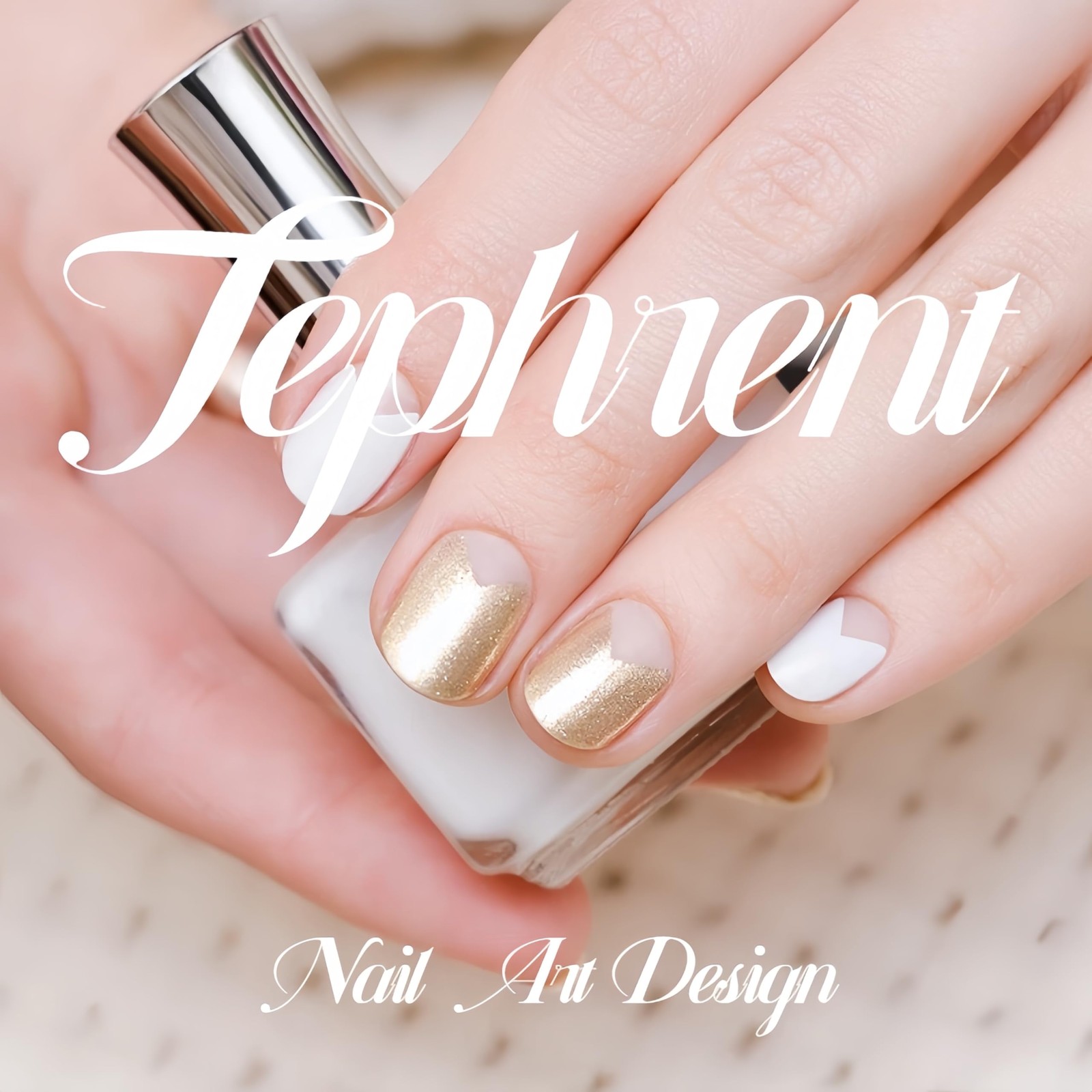 Tephrent 24Pcs Short Almond Press On Nails Fireworks