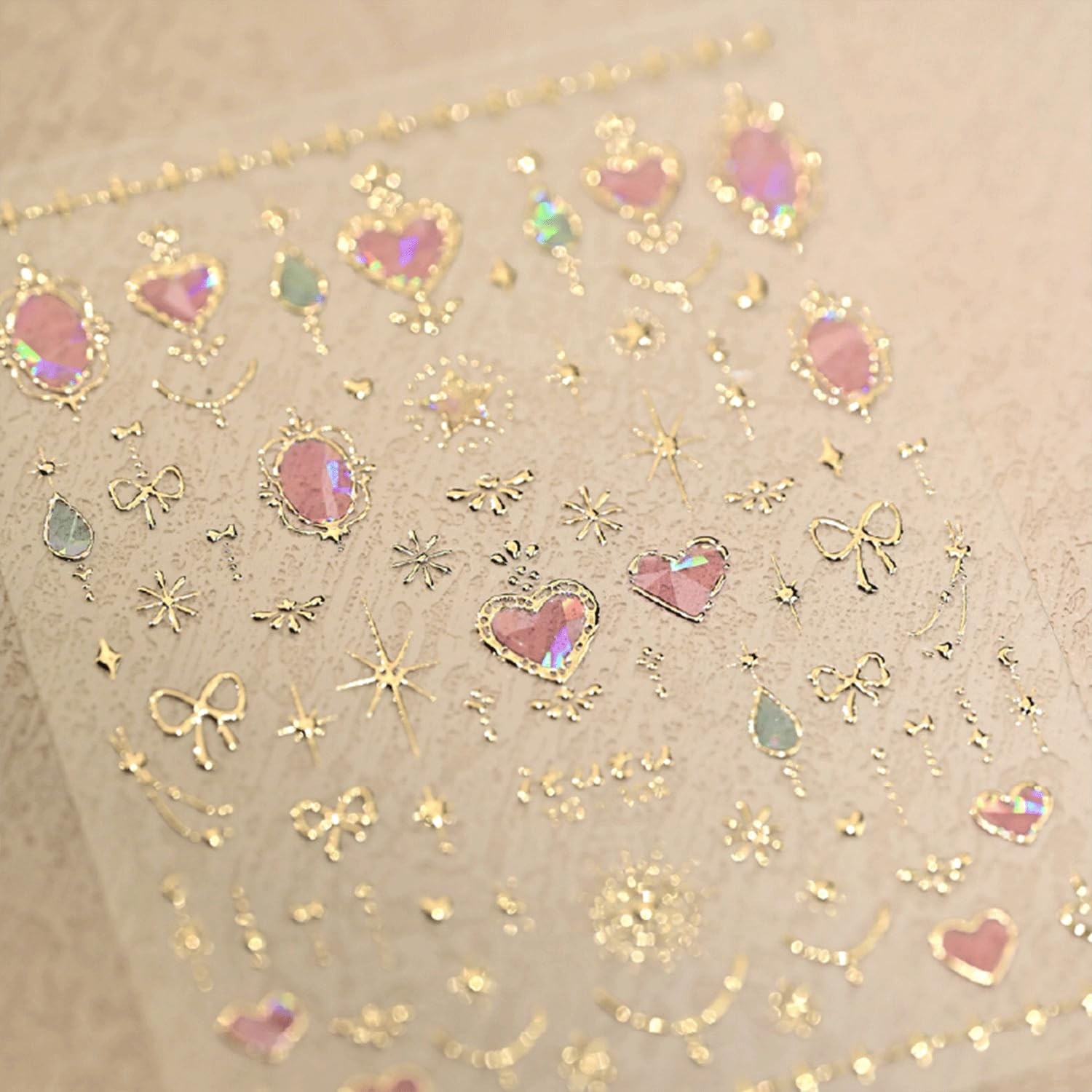 Valentines Nail Art Stickers Pink Heart Nail Stickers for Nail Art Star Nail …