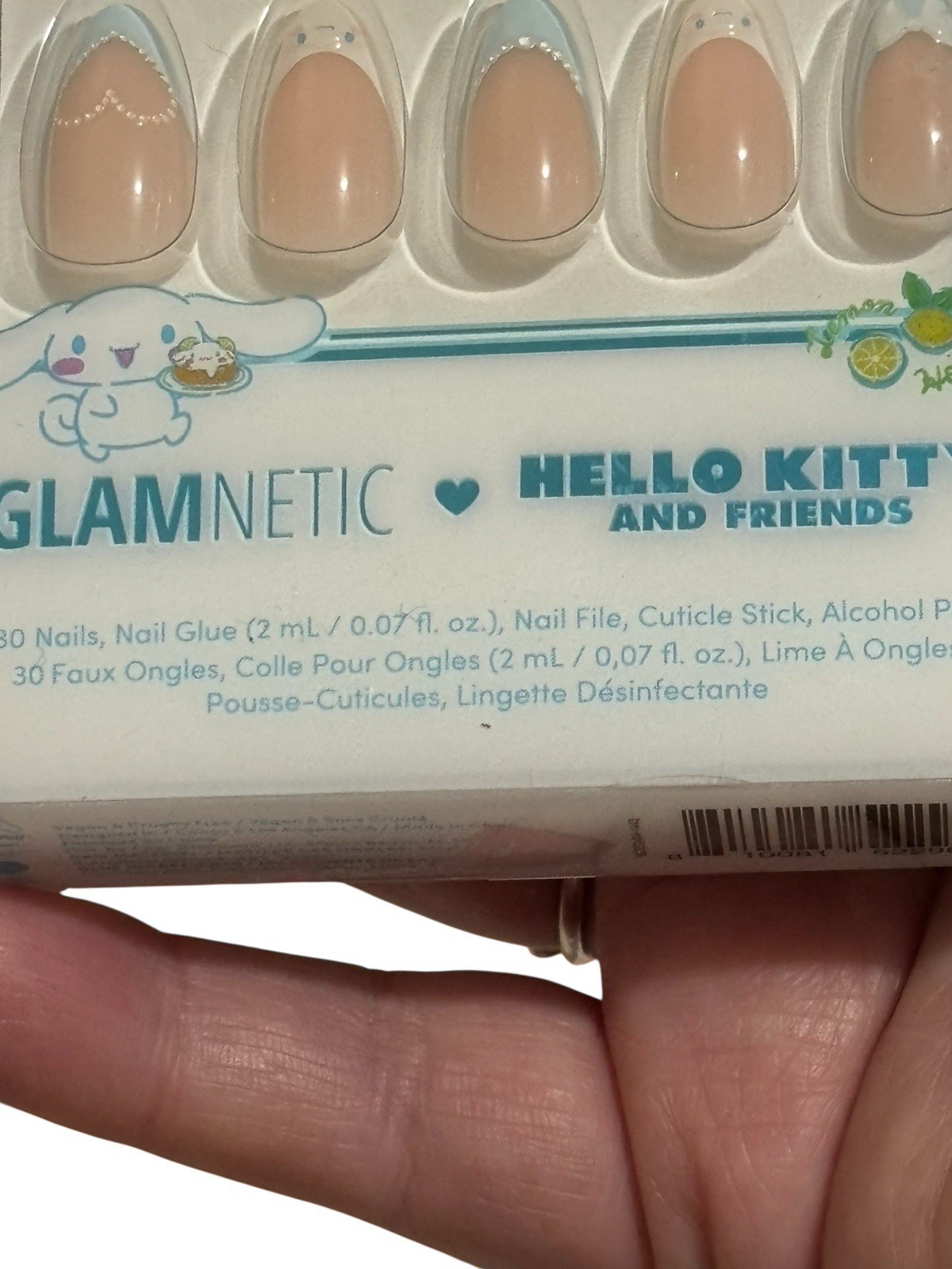 Glamnetic X Hello Kitty Press On Nails Lot 2Sets Cinnamoroll French Tip