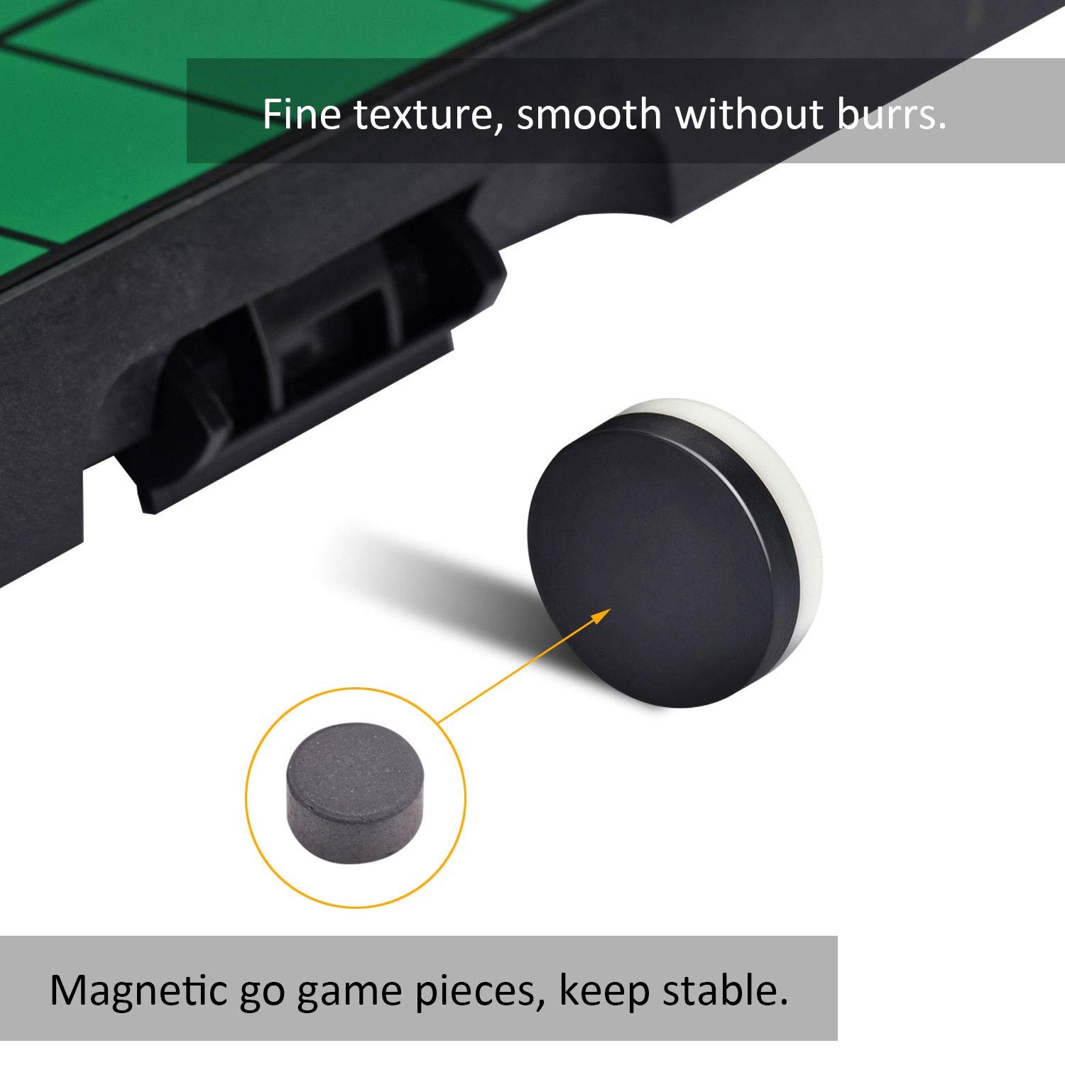 MusicTree Magnetic Reversi 7.56 x x 1.16 inches, White, Black, Green