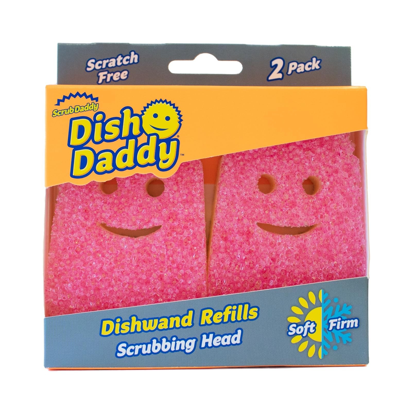 Scrub Daddy Scrub Mommy Dish Wand, Refill Heads, Sponge & Connector Head, Soa…