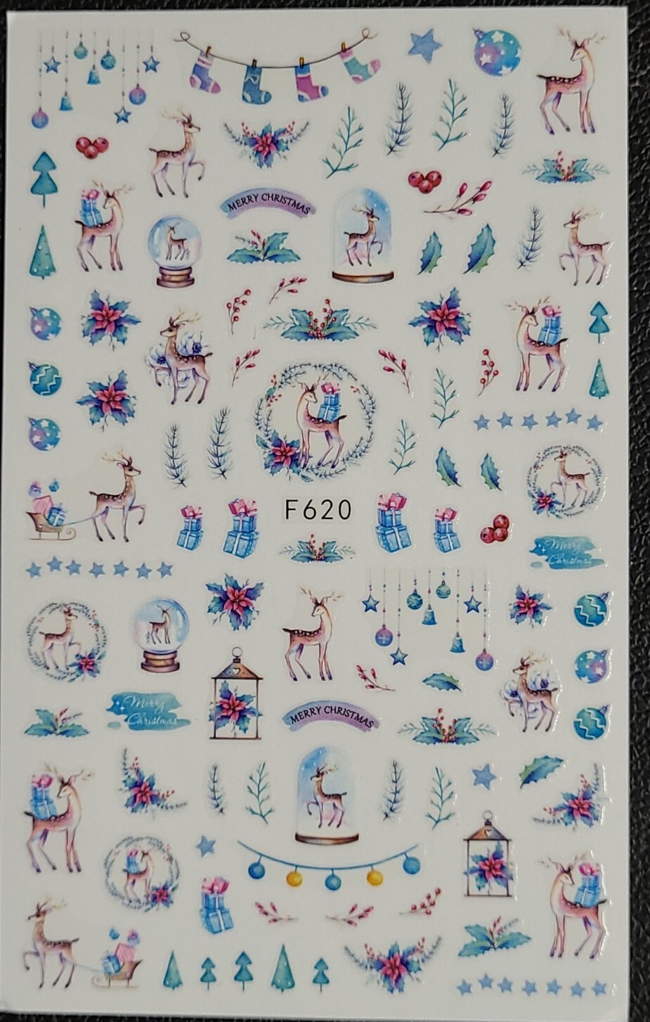 Christmas Holiday Deer Nail Stickers