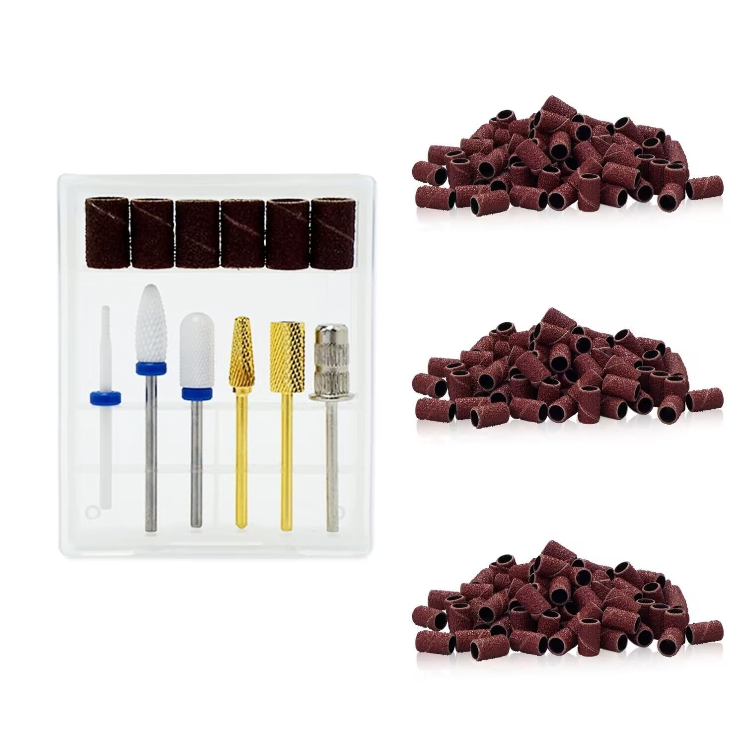 AZ GOGO 3/32″ Ceramic Nail Drill Bits, Tapered Barrel Carbide Nail Drill Bits…