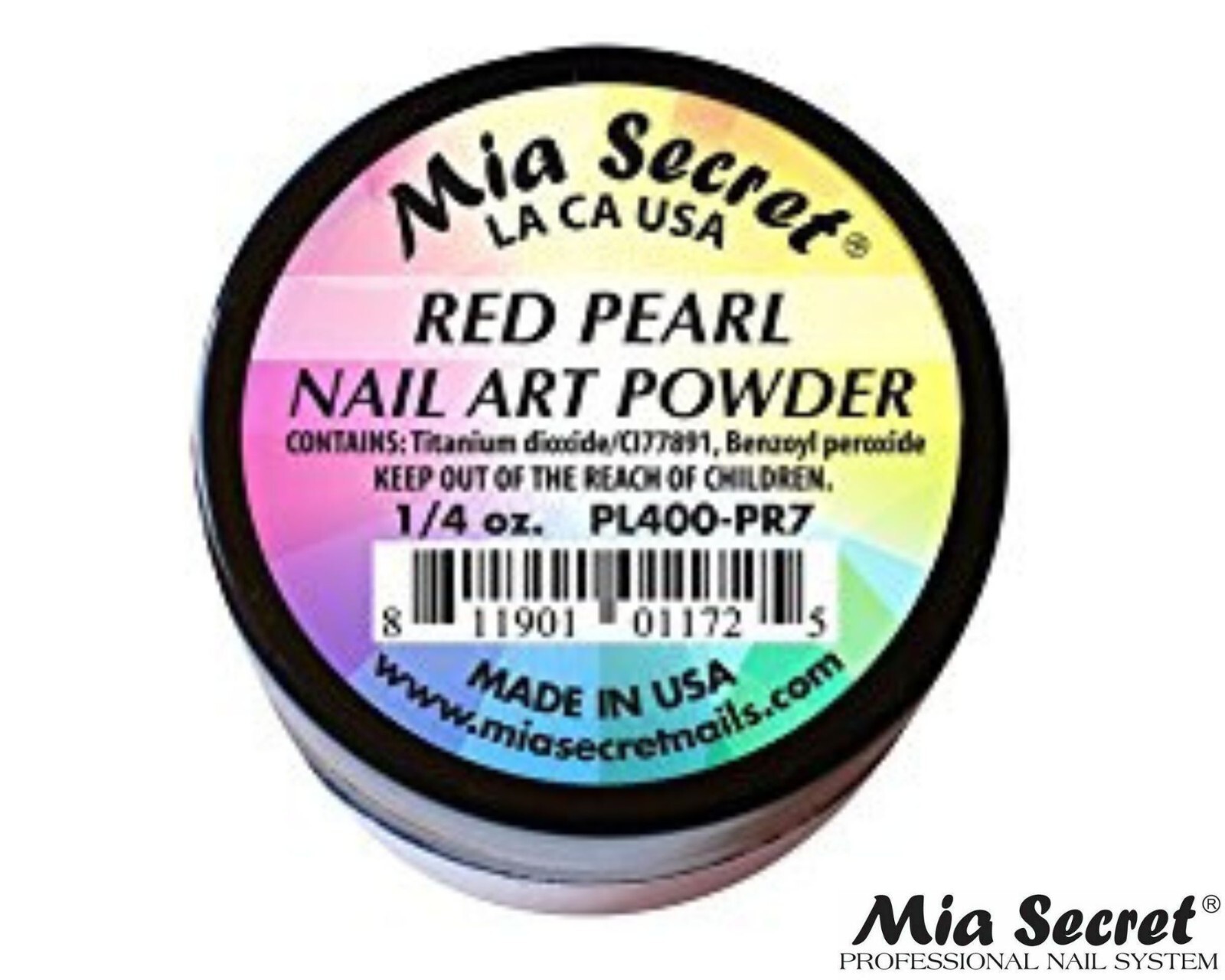 Mia Secret Nail Art Powder Pearl Collection (RED) 1/4oz