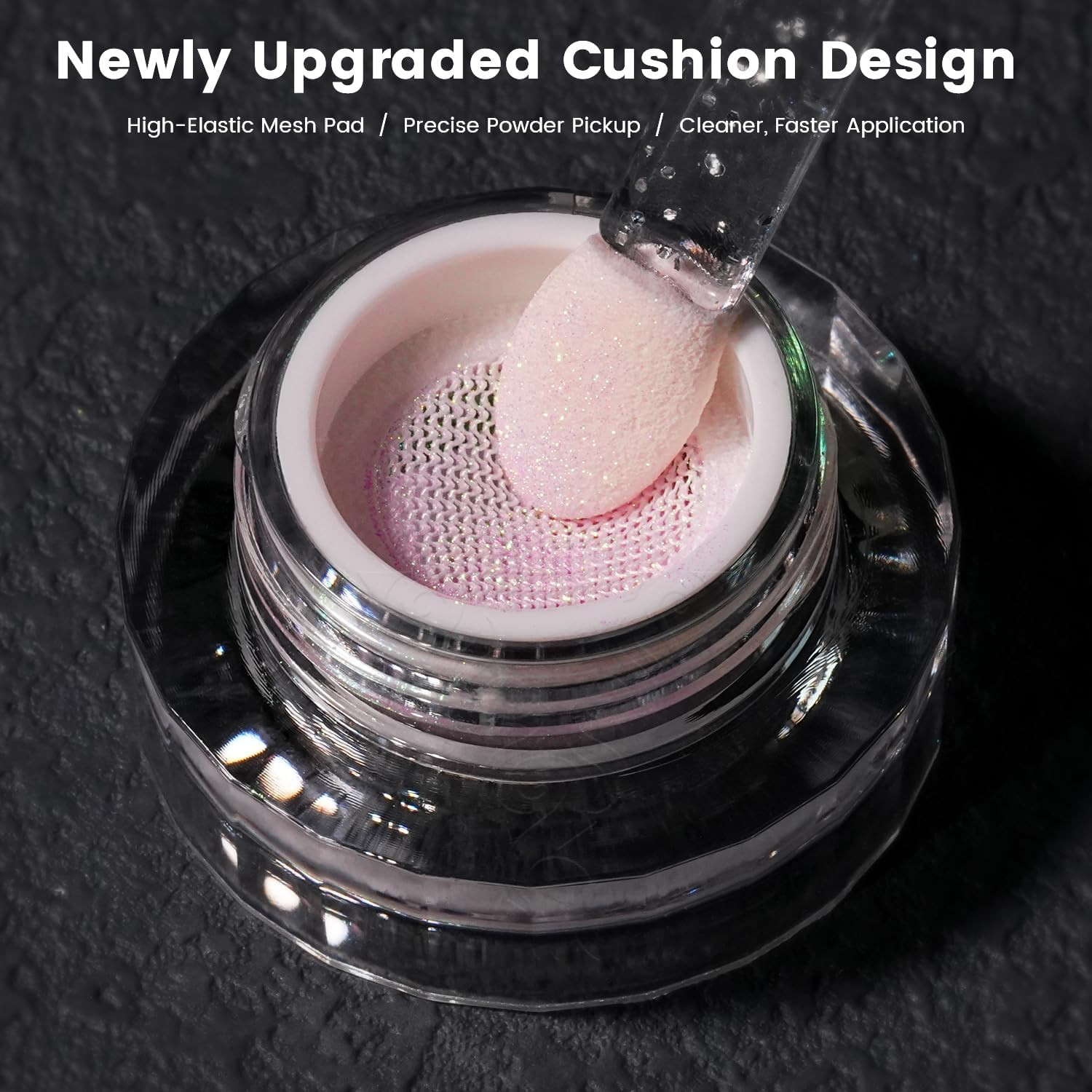 Yokefellow Gleamtap Cushion Aurora Chrome Nail Powder -Mermaid Aurora Effect,Nai