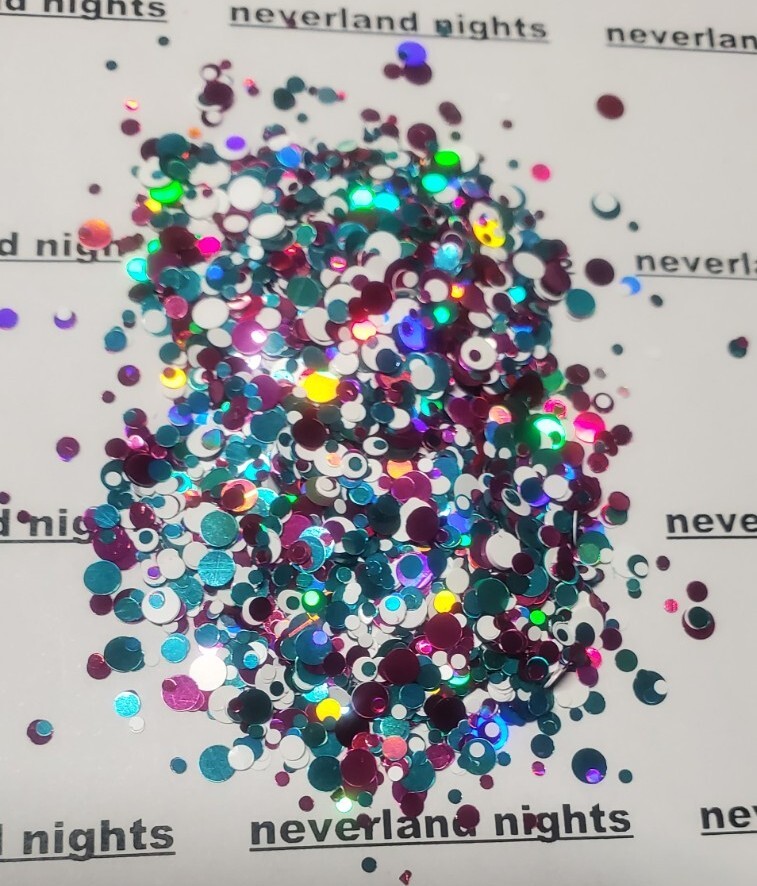 Holographic “mojo” round glitter mix for nails, acrylic, crafts 1.5 tsp