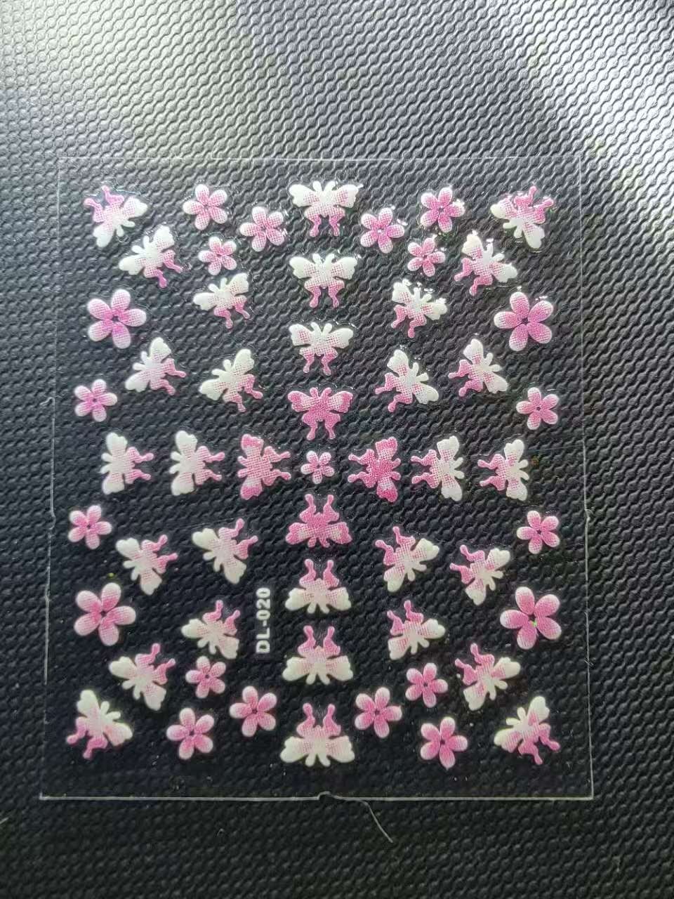 3D Nail Art Stickers Decals Self-Adhesive Flowers Designs DIY Tips Deco
