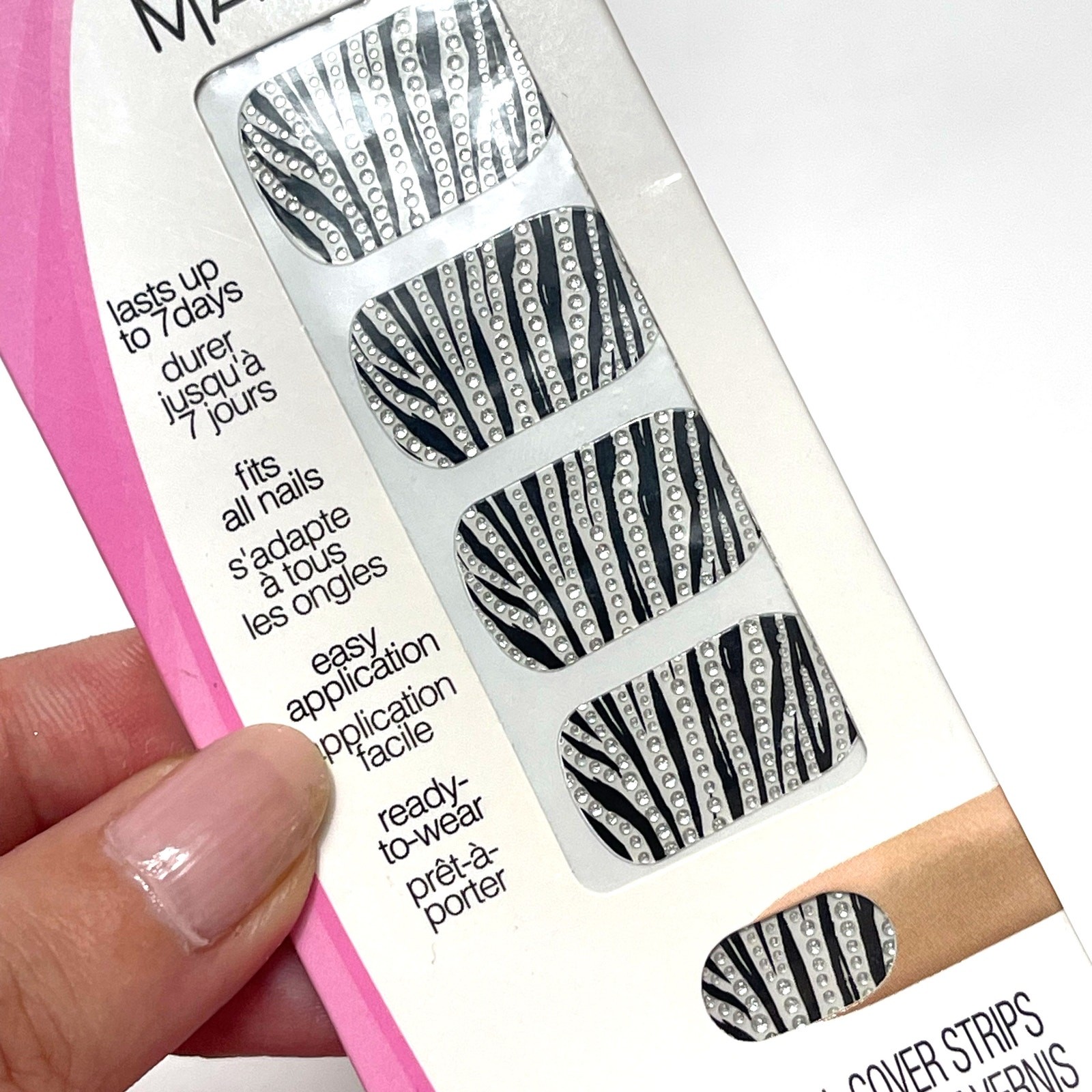 FING’RS NEW Nail Art Stickers Zebra Sets for 3