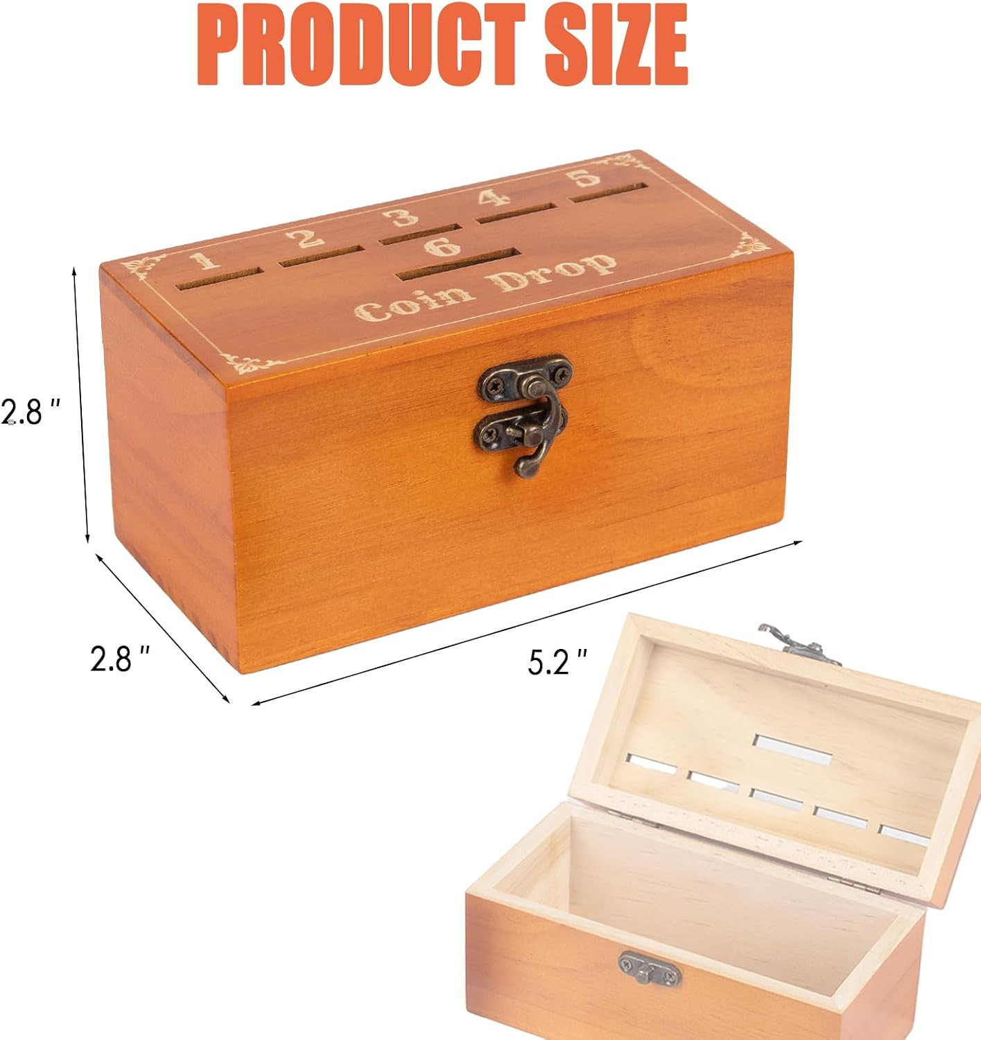 Extguds Wooden Penny Game,Coin Drop Game,Penny Coin Game Contains 50 Coins,Woode